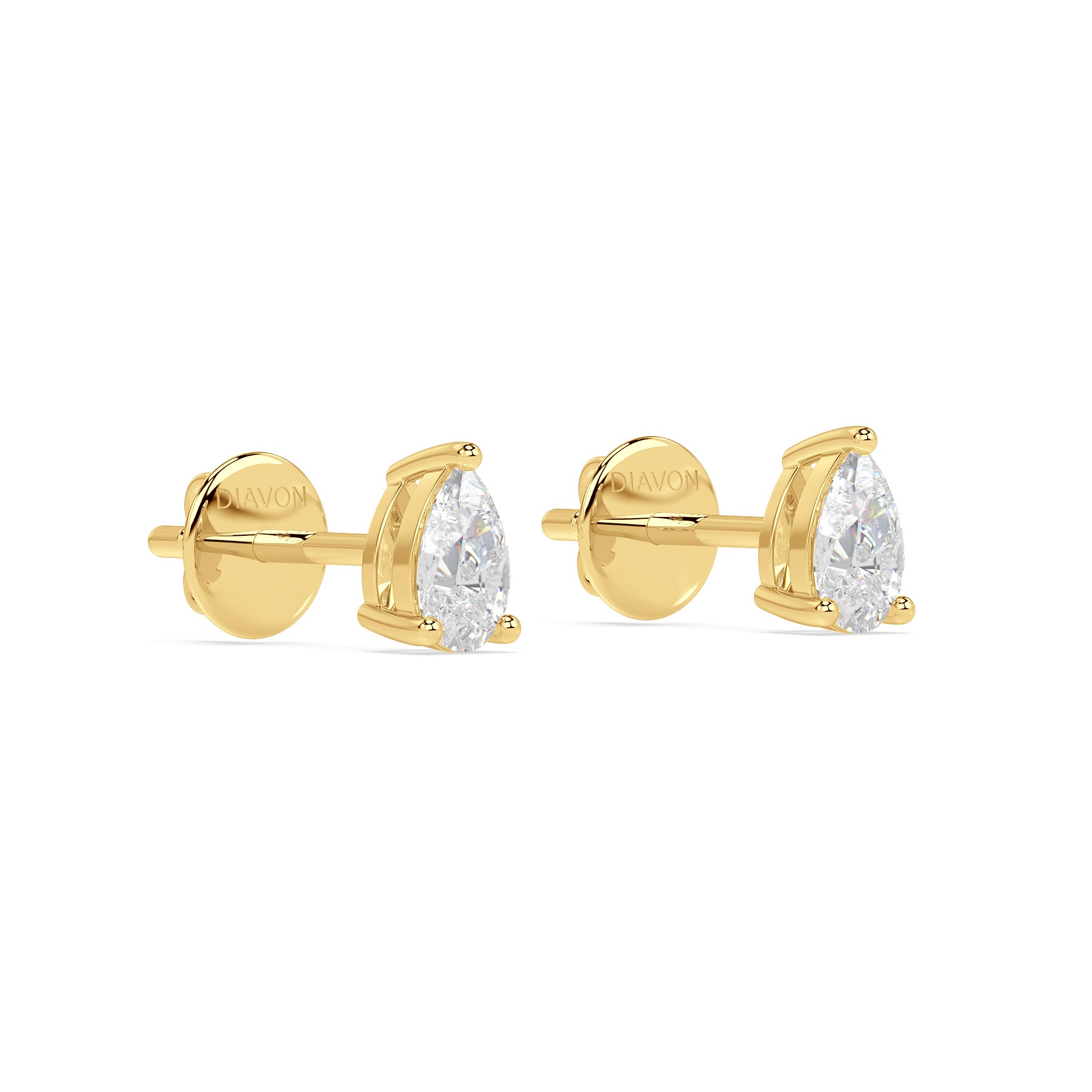 ESSENTIAL SOLITAIRE STUDS I PEAR