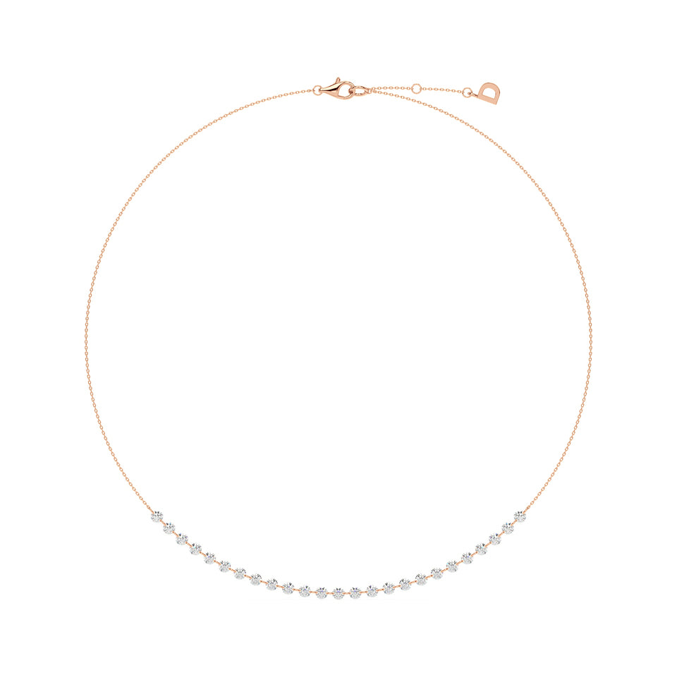 FLOATING STONES CLUSTER NECKLACE