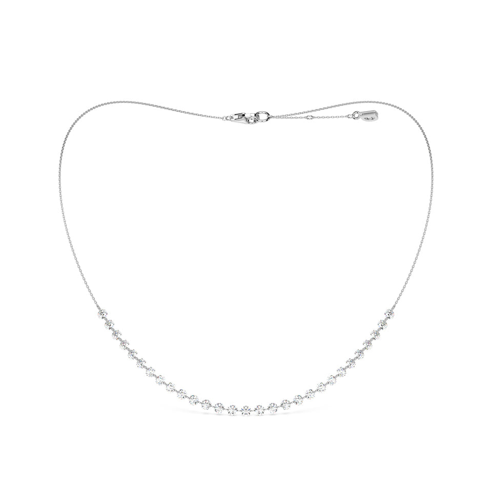 FLOATING STONES CLUSTER NECKLACE