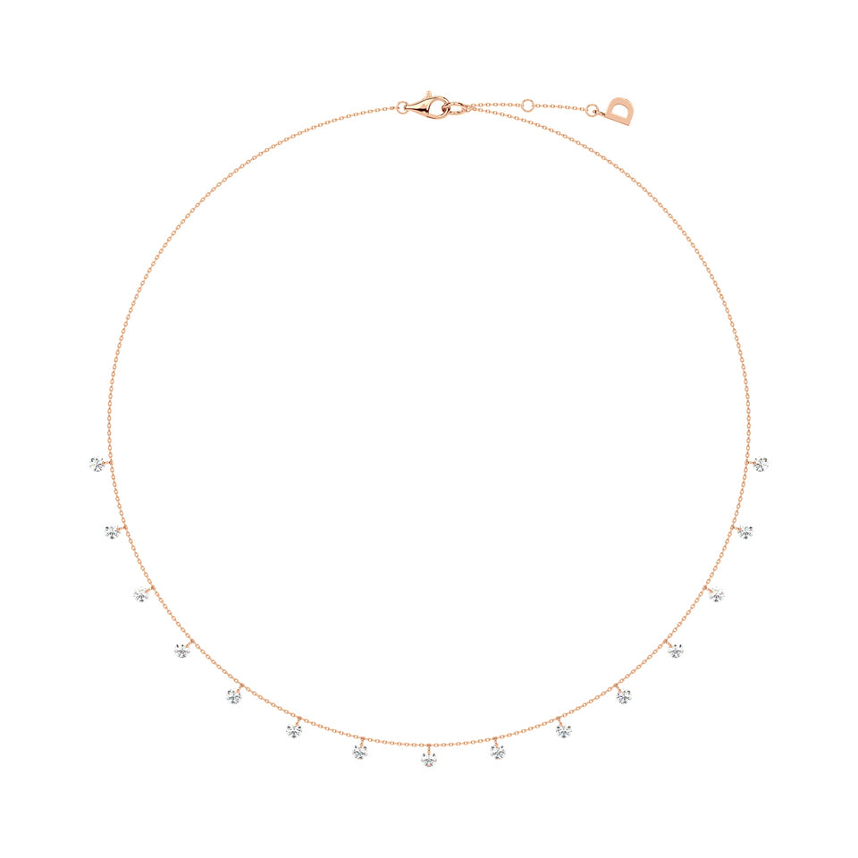 FLOATING STONES LINE NECKLACE