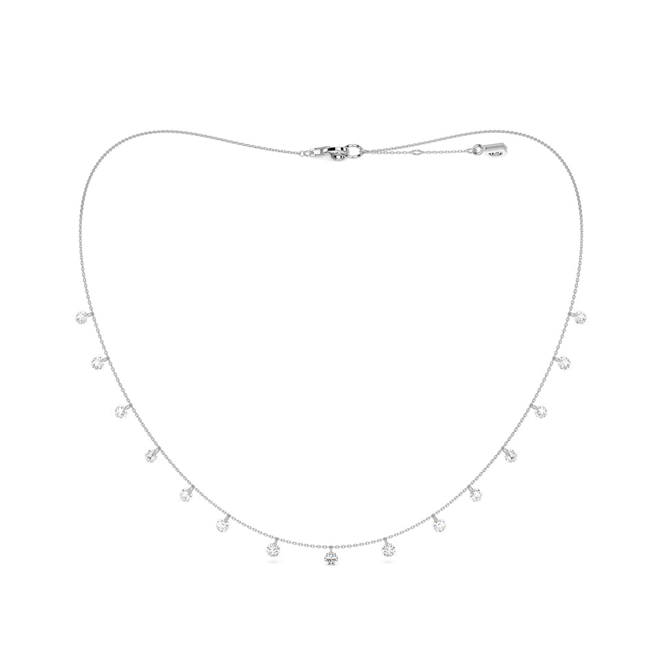 FLOATING STONES LINE NECKLACE