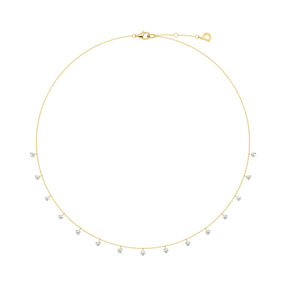 FLOATING STONES LINE NECKLACE