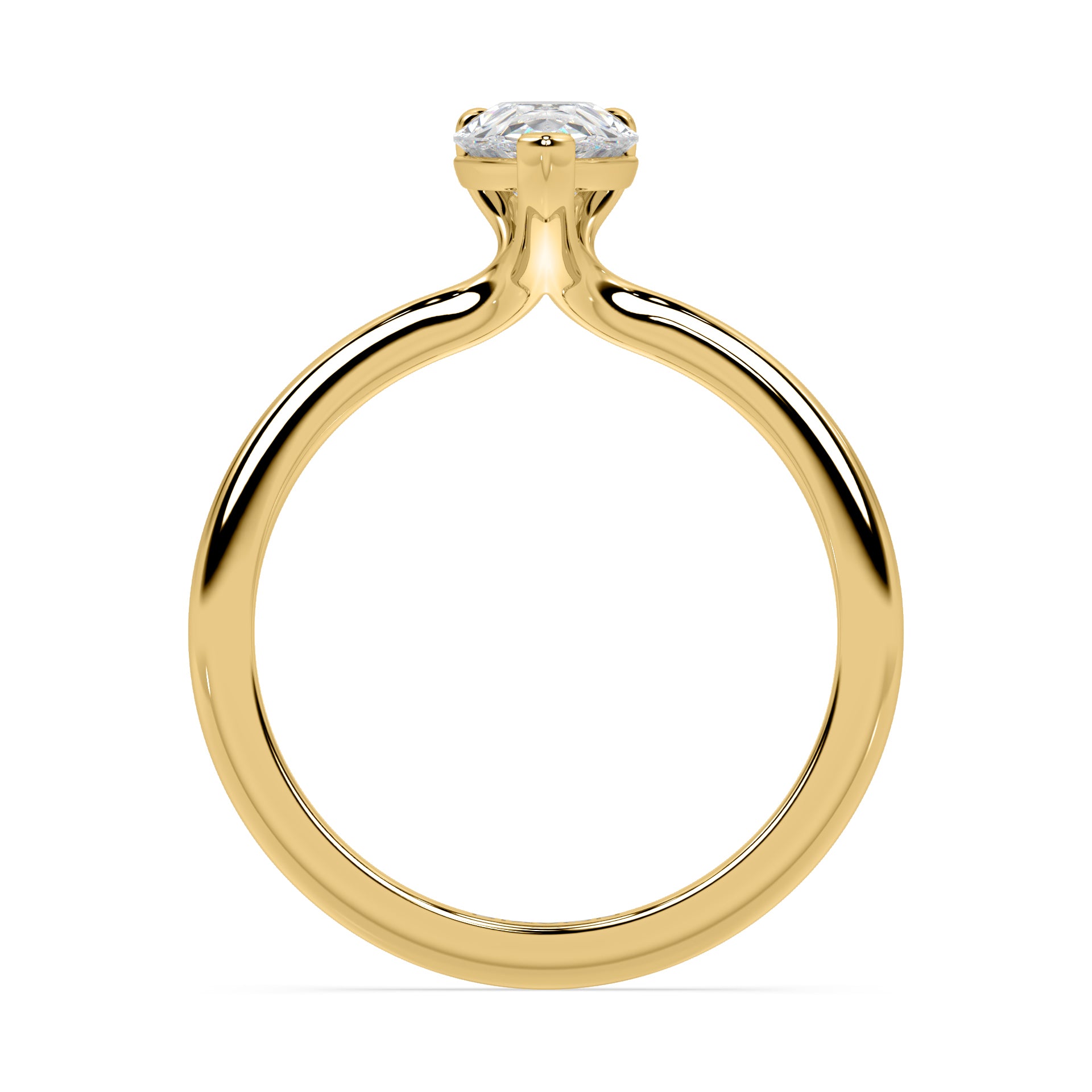 TAPERED SOLITAIRE RING I PEAR