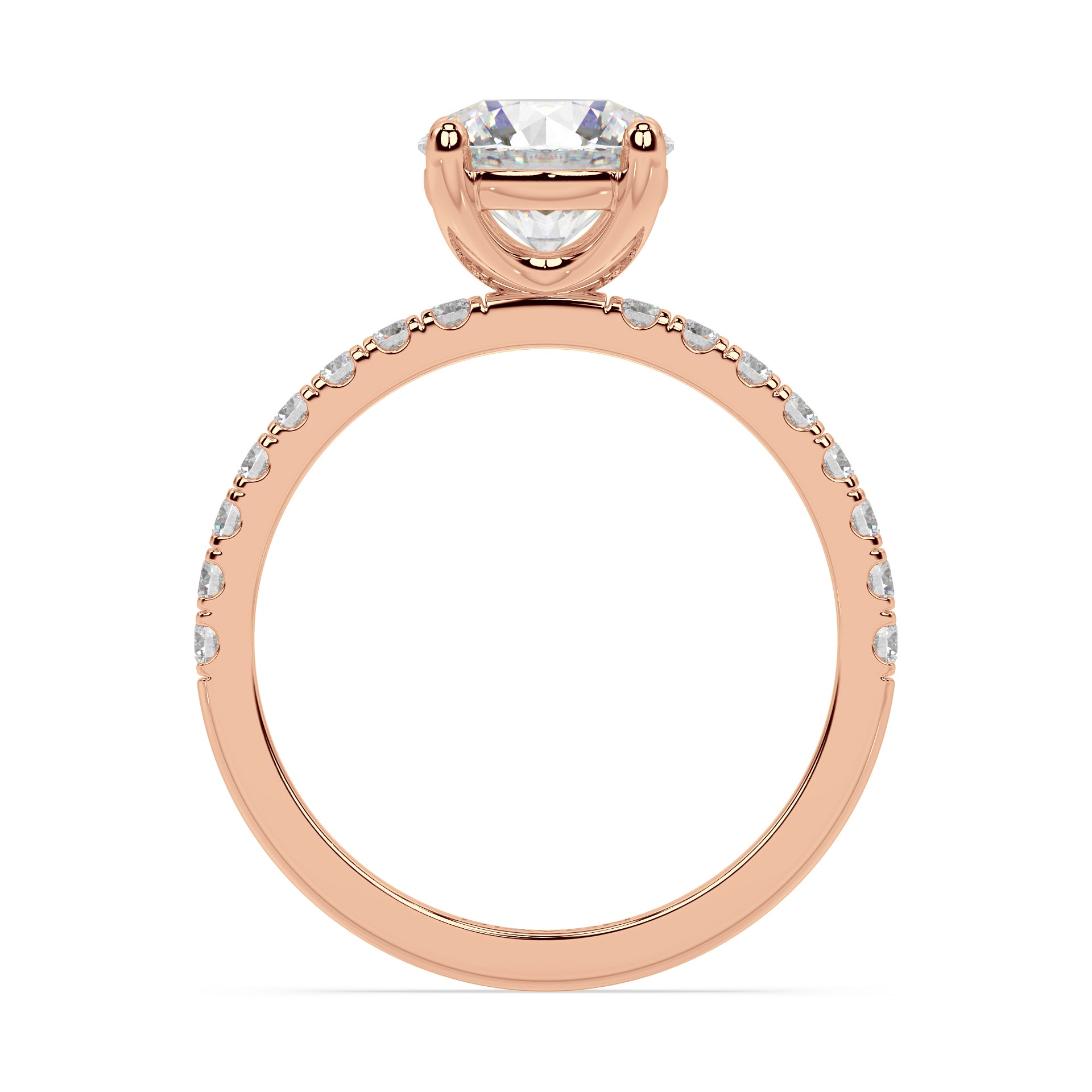 SIGNATURE SOLITAIRE PAVÉ RING I ROUND