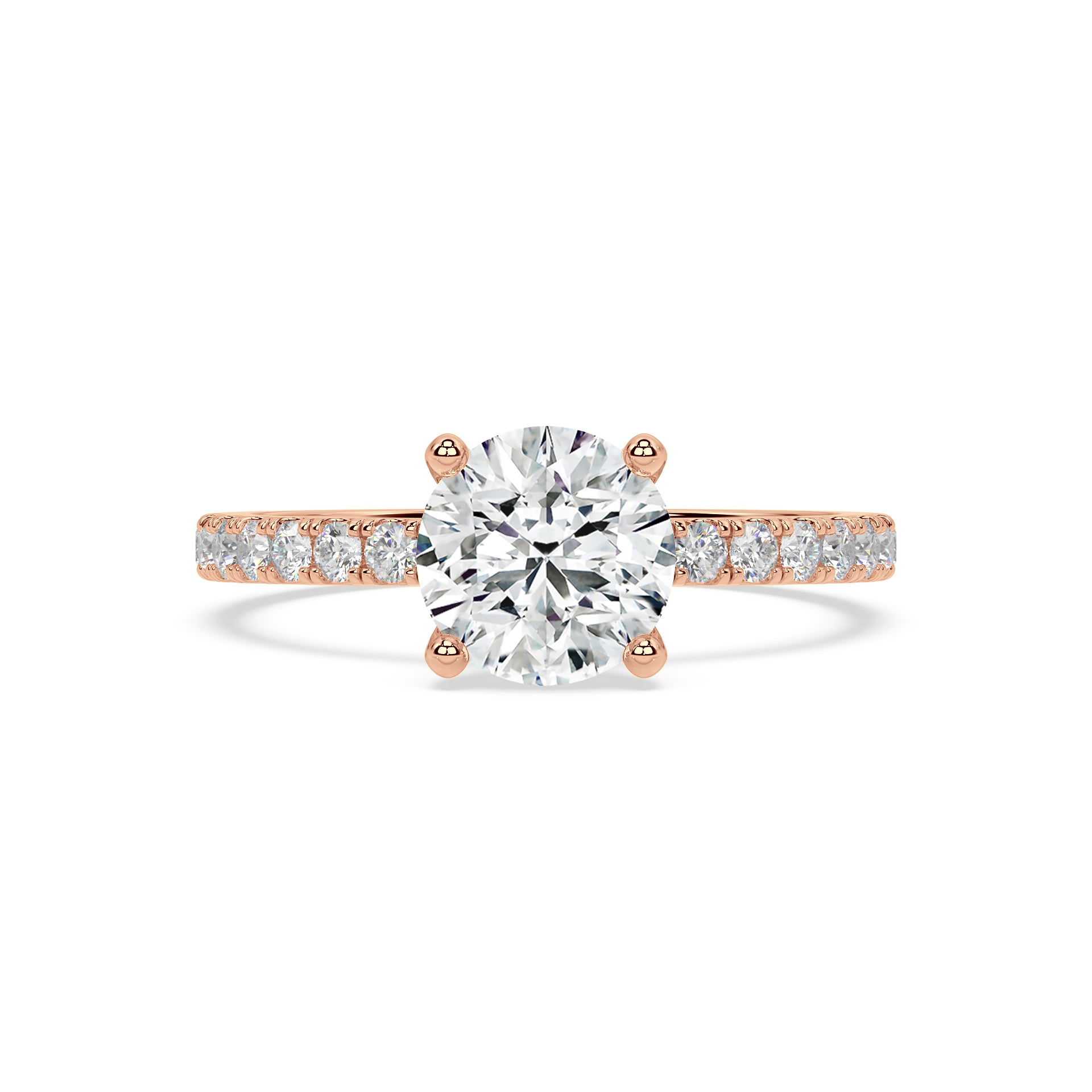 SIGNATURE SOLITAIRE PAVÉ RING I ROUND