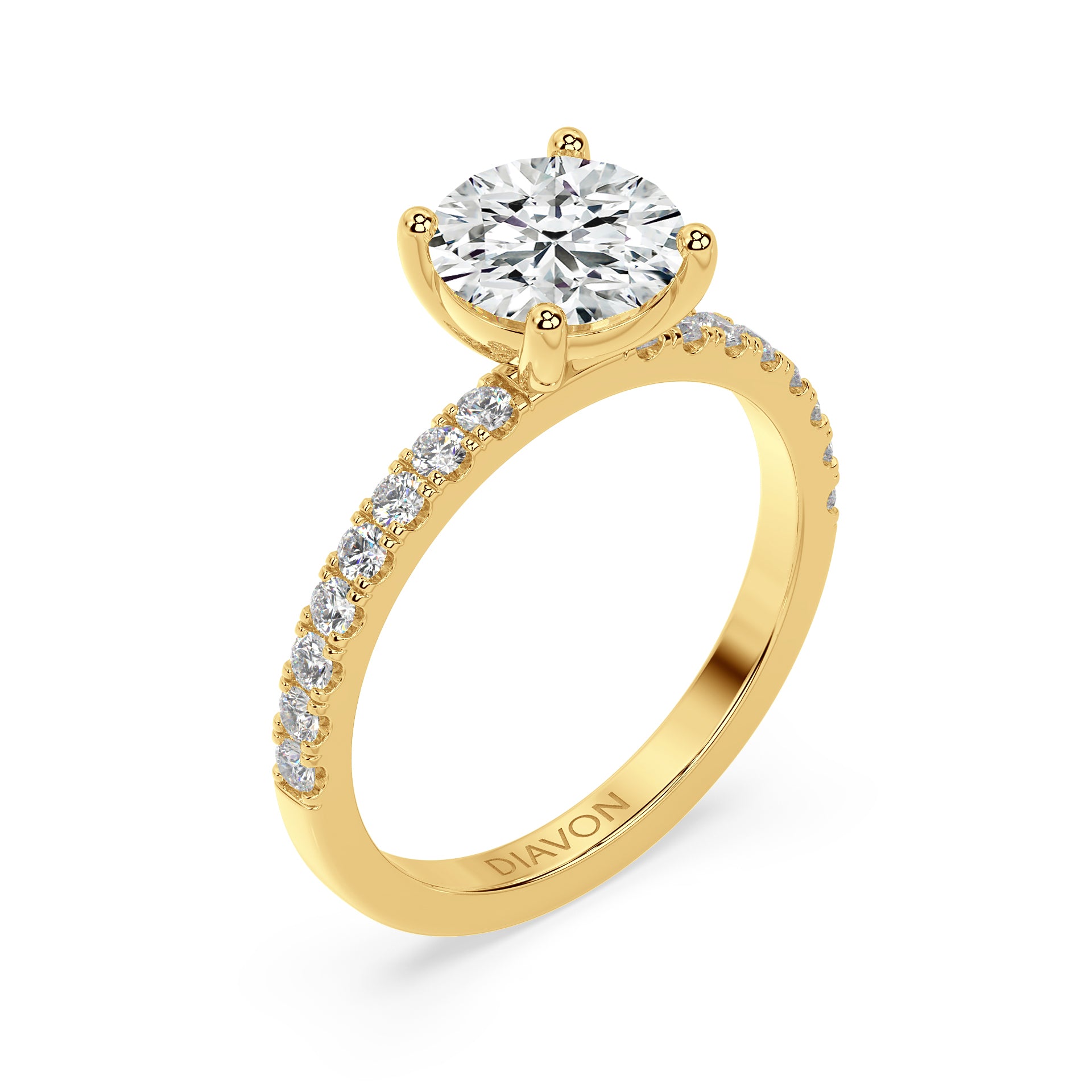 SIGNATURE SOLITAIRE PAVÉ RING I ROUND