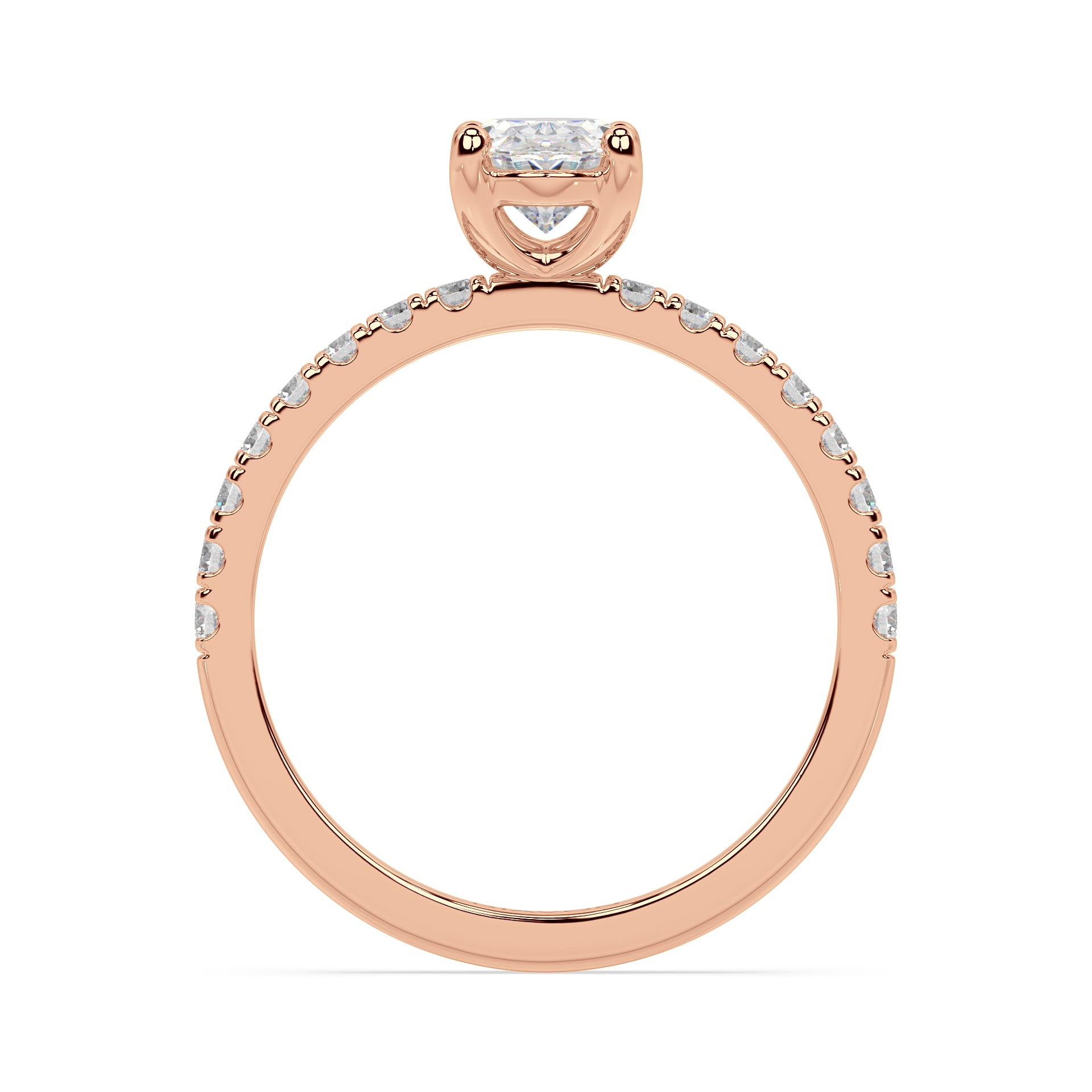 SIGNATURE SOLITAIRE PAVÉ RING I OVAL
