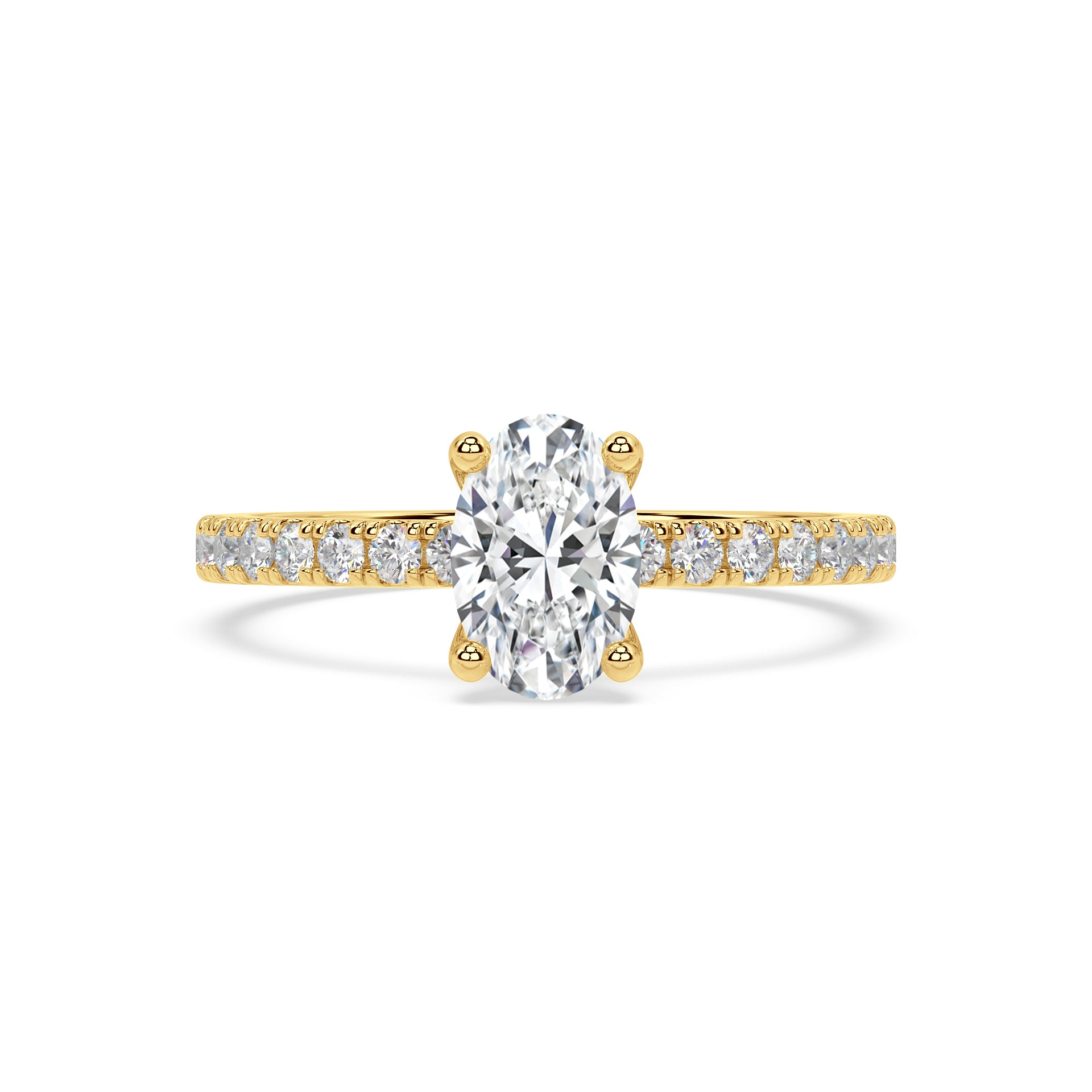 SIGNATURE SOLITAIRE PAVÉ RING I OVAL