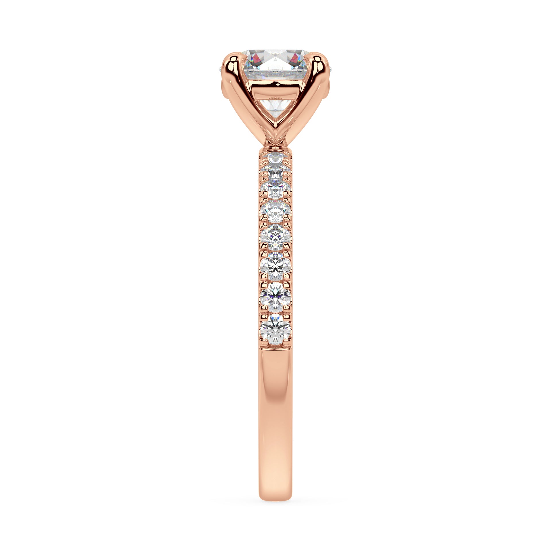 ICONIC SOLITAIRE PAVE RING I ROUND