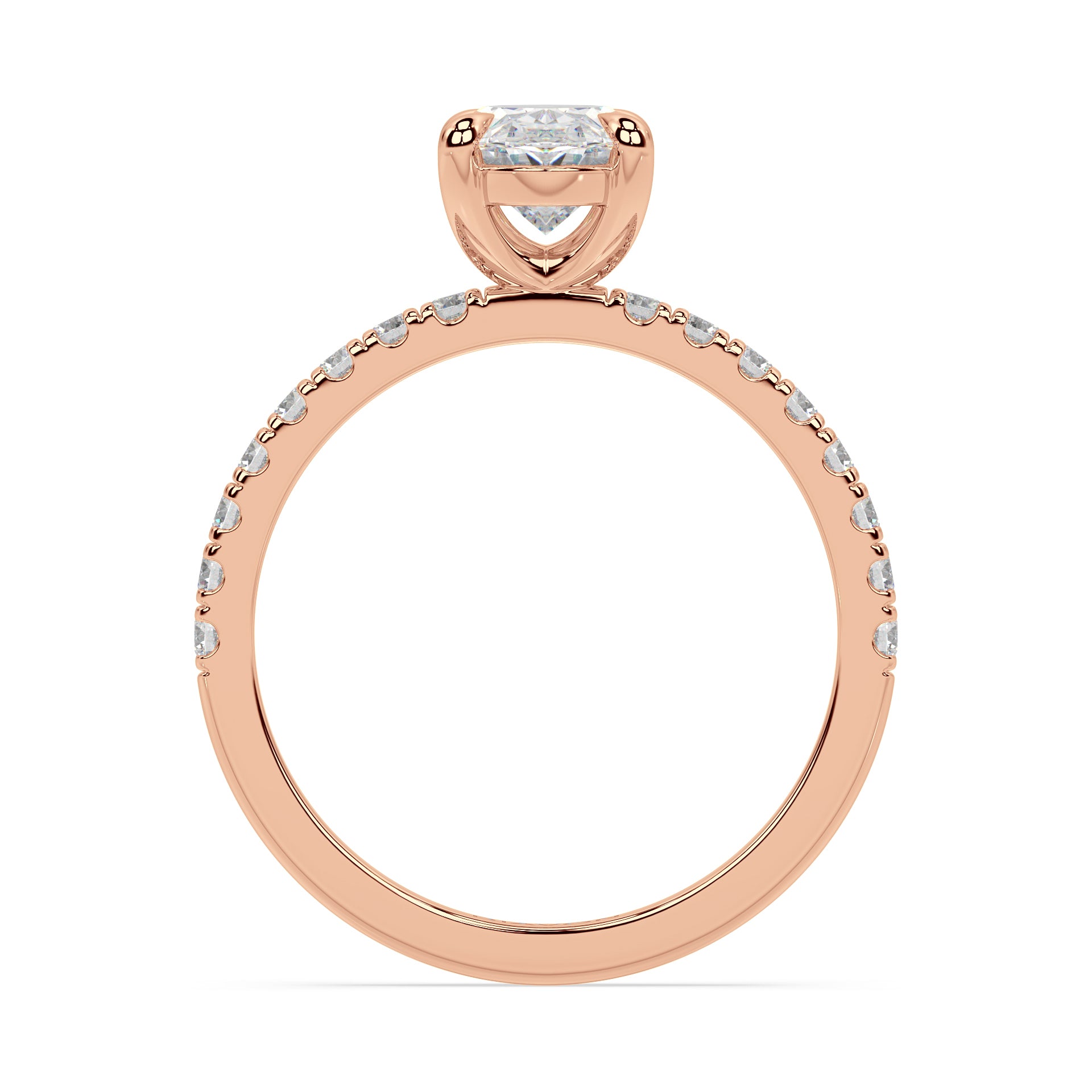 ICONIC SOLITAIRE PAVE RING I OVAL