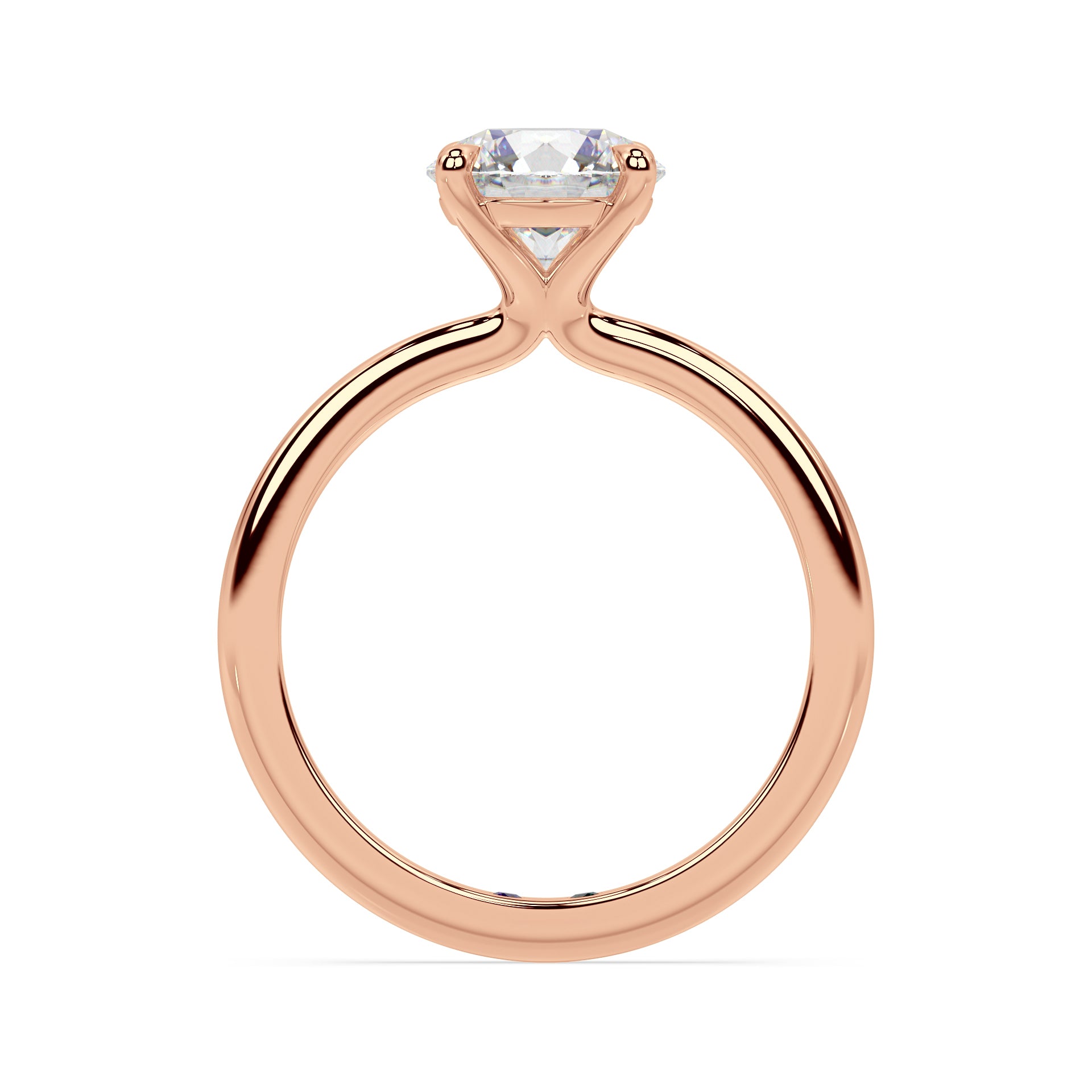 TAPERED SOLITAIRE RING I ROUND