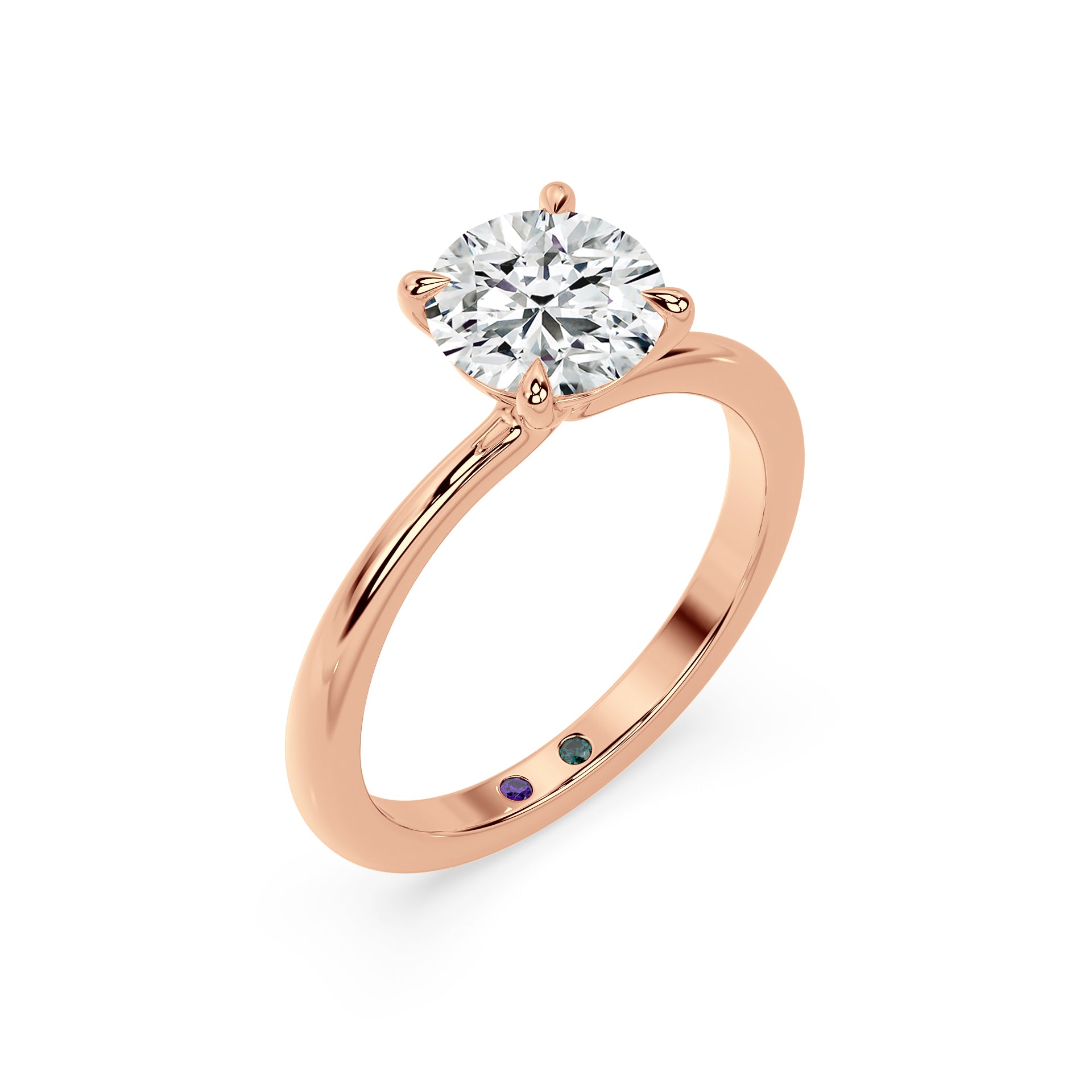 TAPERED SOLITAIRE RING I ROUND