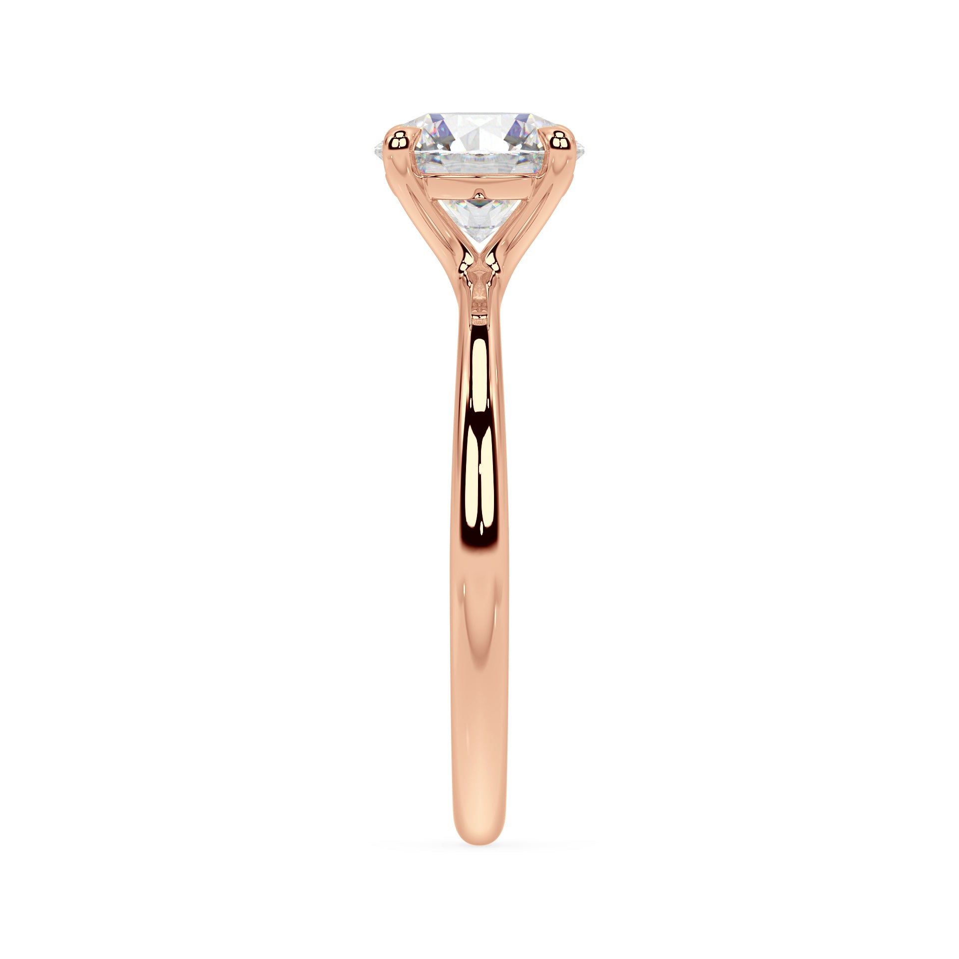 TAPERED SOLITAIRE RING I ROUND