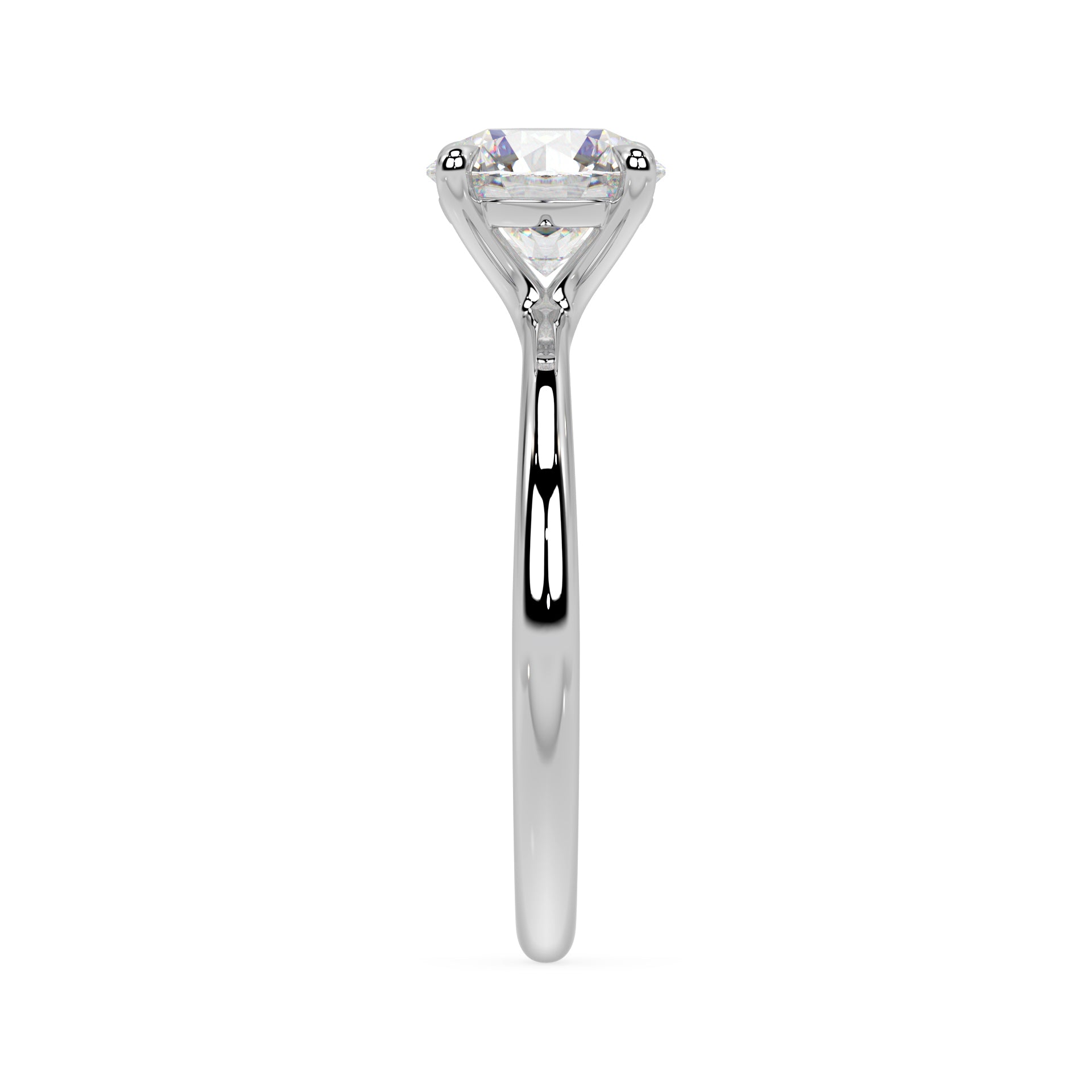 TAPERED SOLITAIRE RING I ROUND
