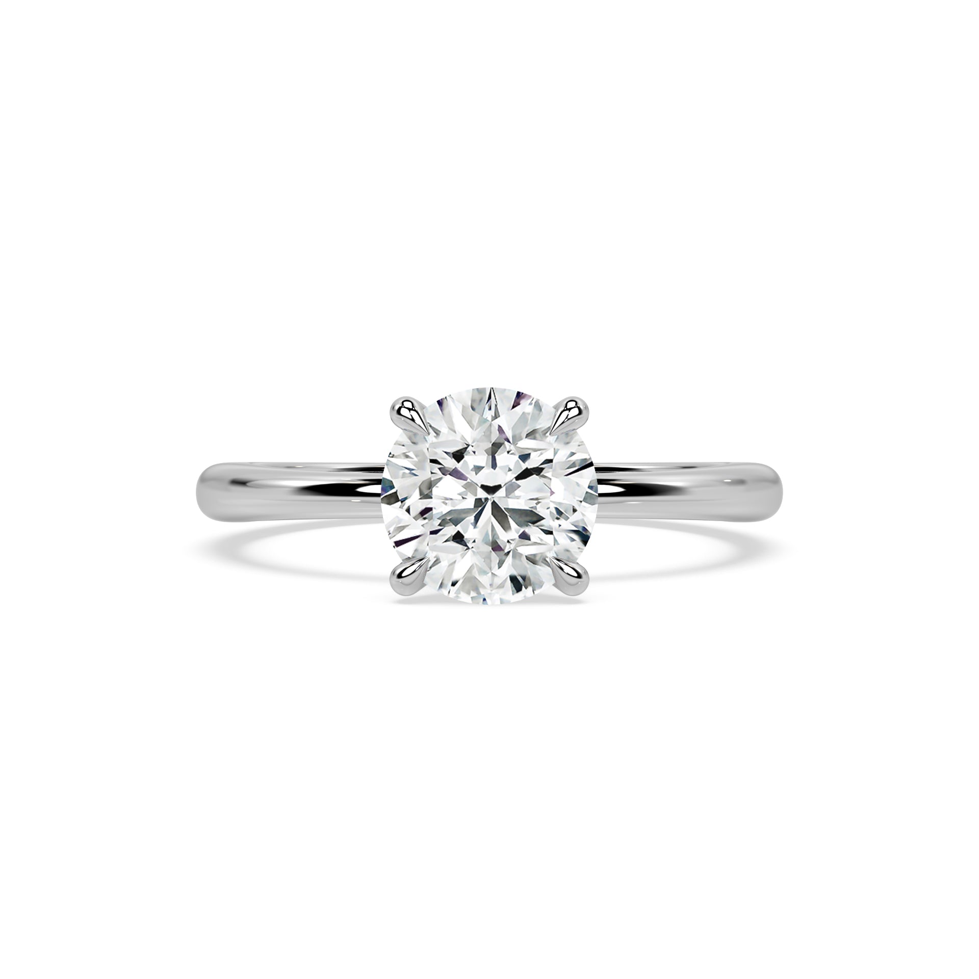 TAPERED SOLITAIRE RING I ROUND