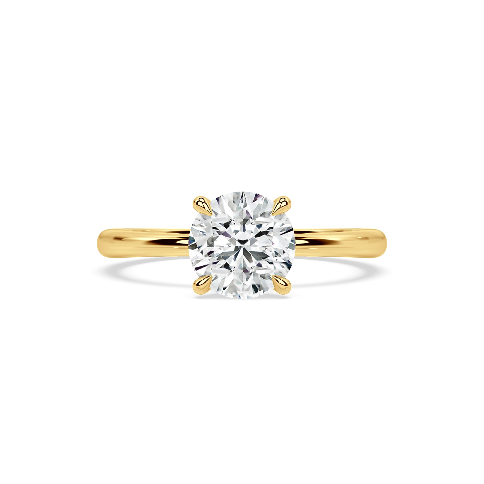 TAPERED SOLITAIRE RING I ROUND