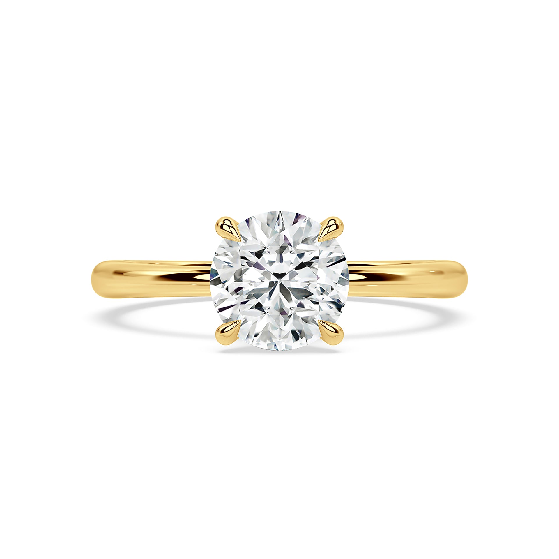 TAPERED SOLITAIRE RING I ROUND