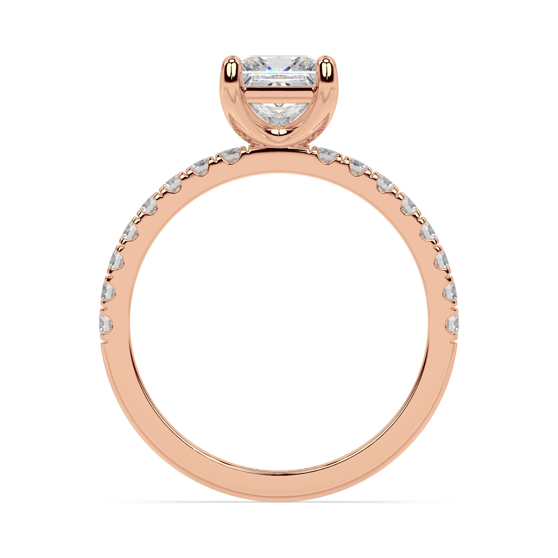 SIGNATURE SOLITAIRE PAVÉ RING I PRINCESS