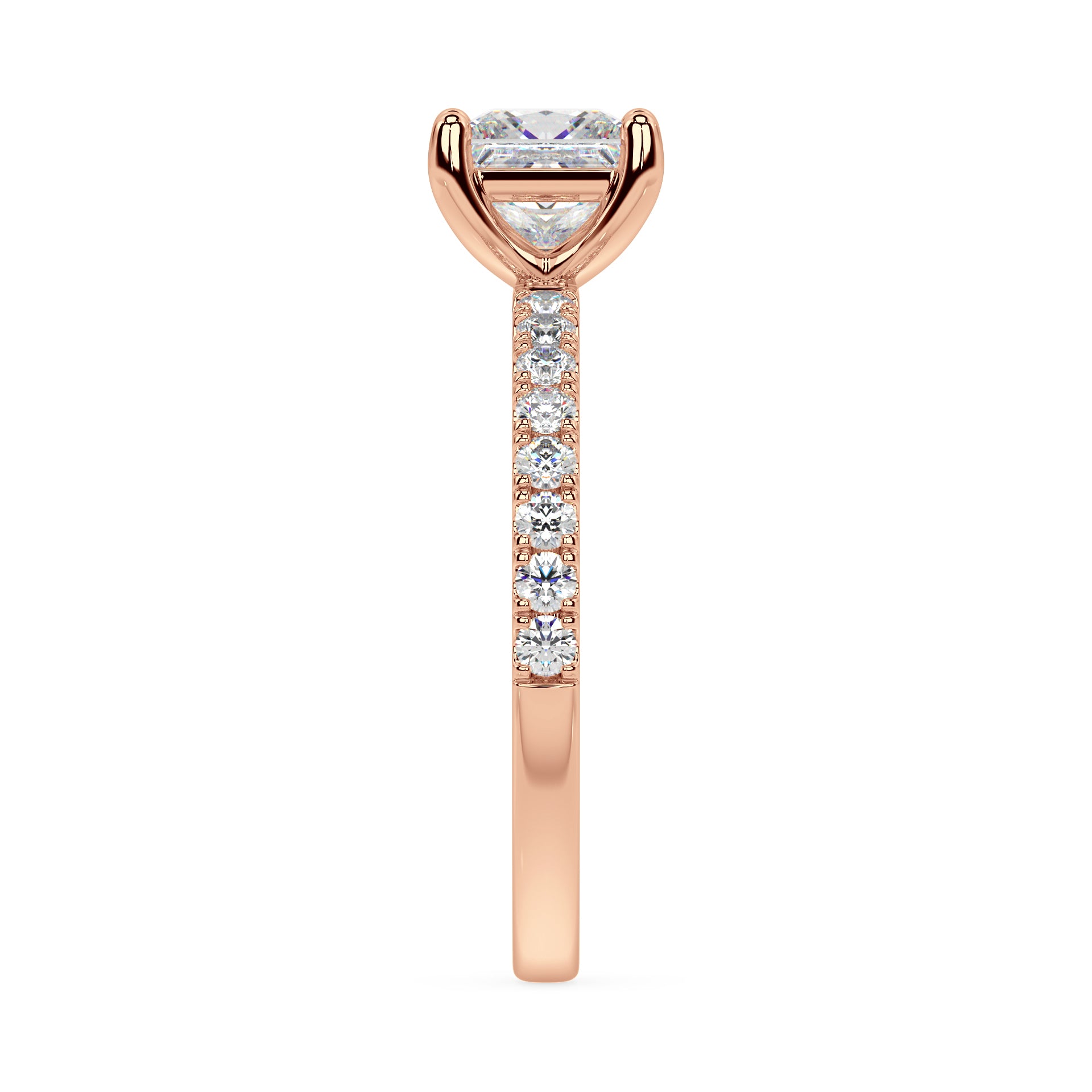 SIGNATURE SOLITAIRE PAVÉ RING I PRINCESS