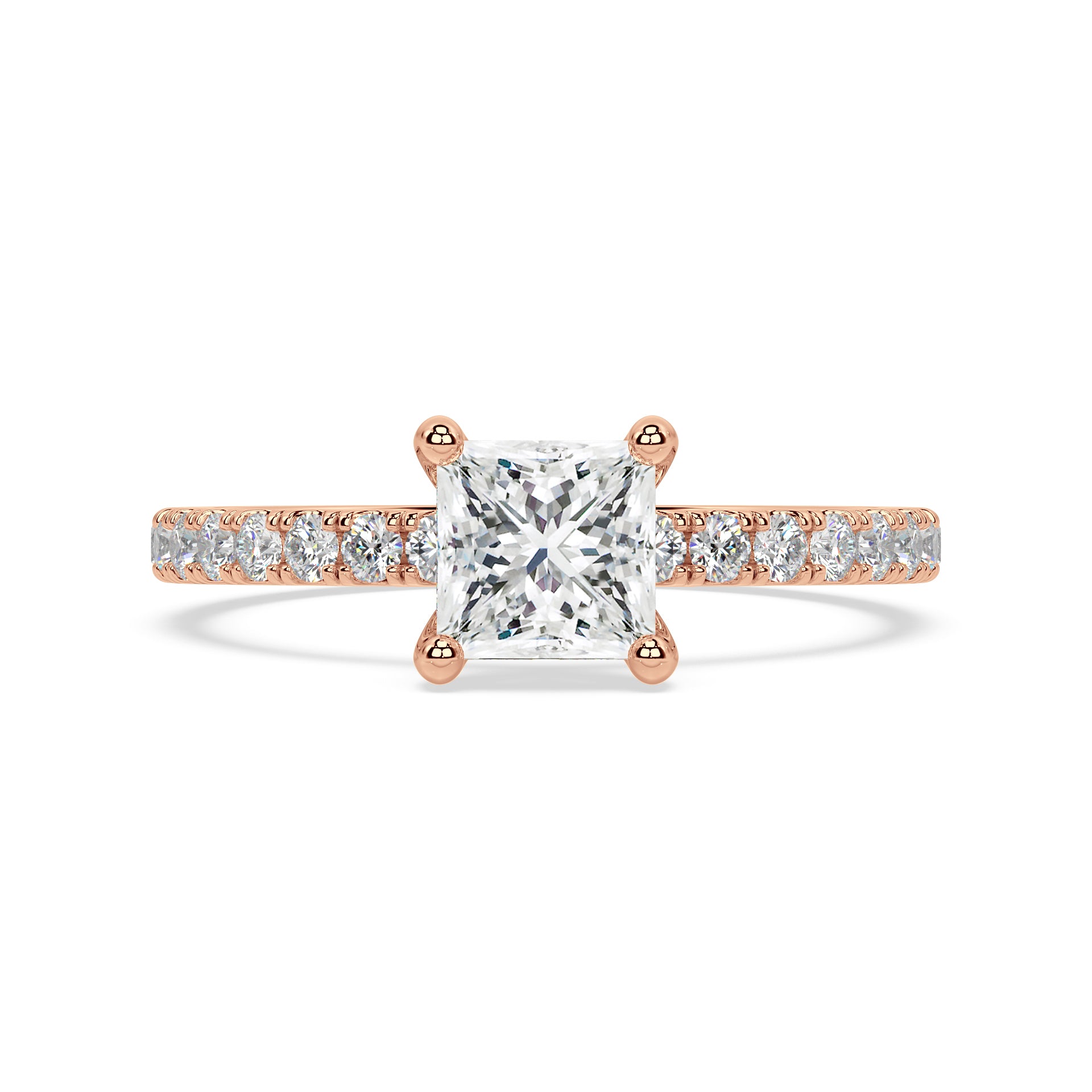 SIGNATURE SOLITAIRE PAVÉ RING I PRINCESS