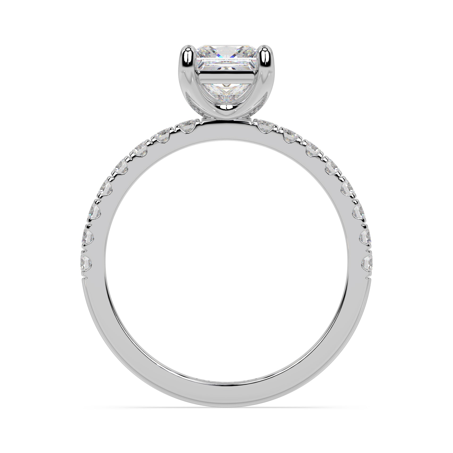 SIGNATURE SOLITAIRE PAVÉ RING I PRINCESS