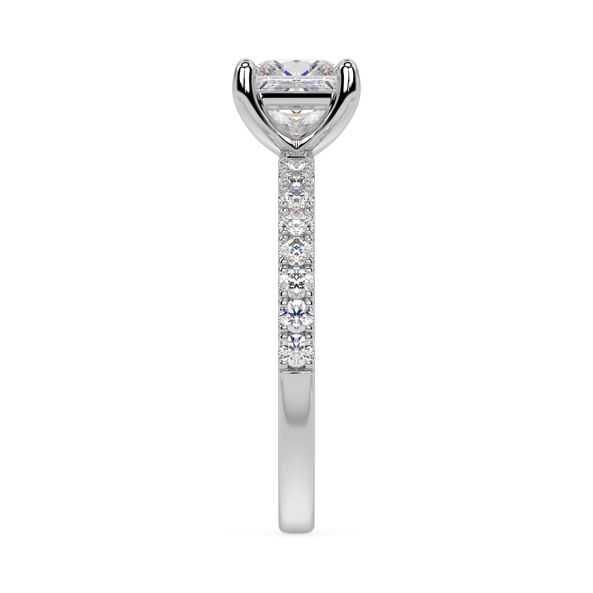 SIGNATURE SOLITAIRE PAVÉ RING I PRINCESS