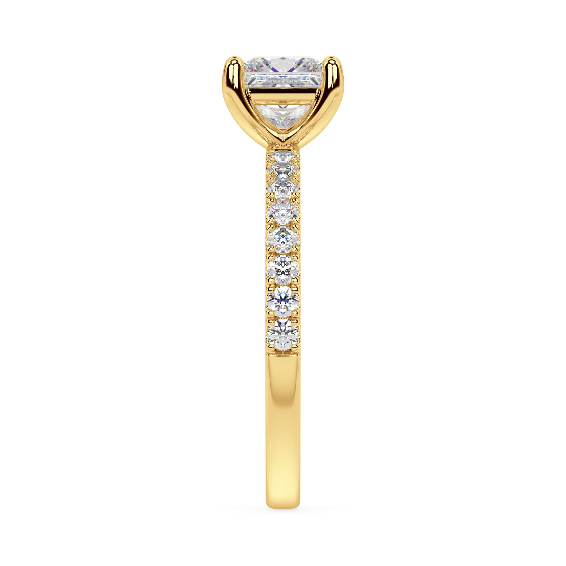 SIGNATURE SOLITAIRE PAVÉ RING I PRINCESS