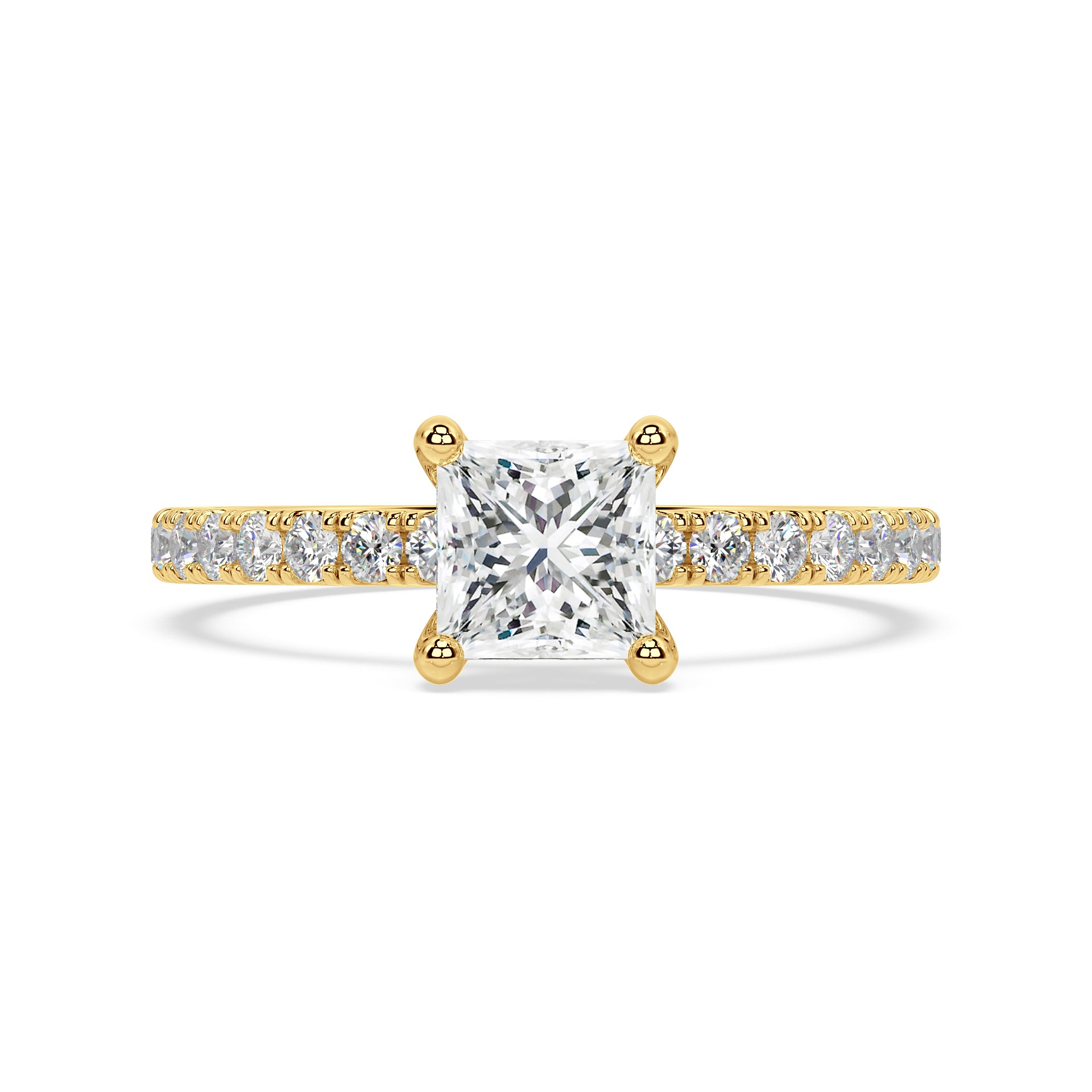 SIGNATURE SOLITAIRE PAVÉ RING I PRINCESS