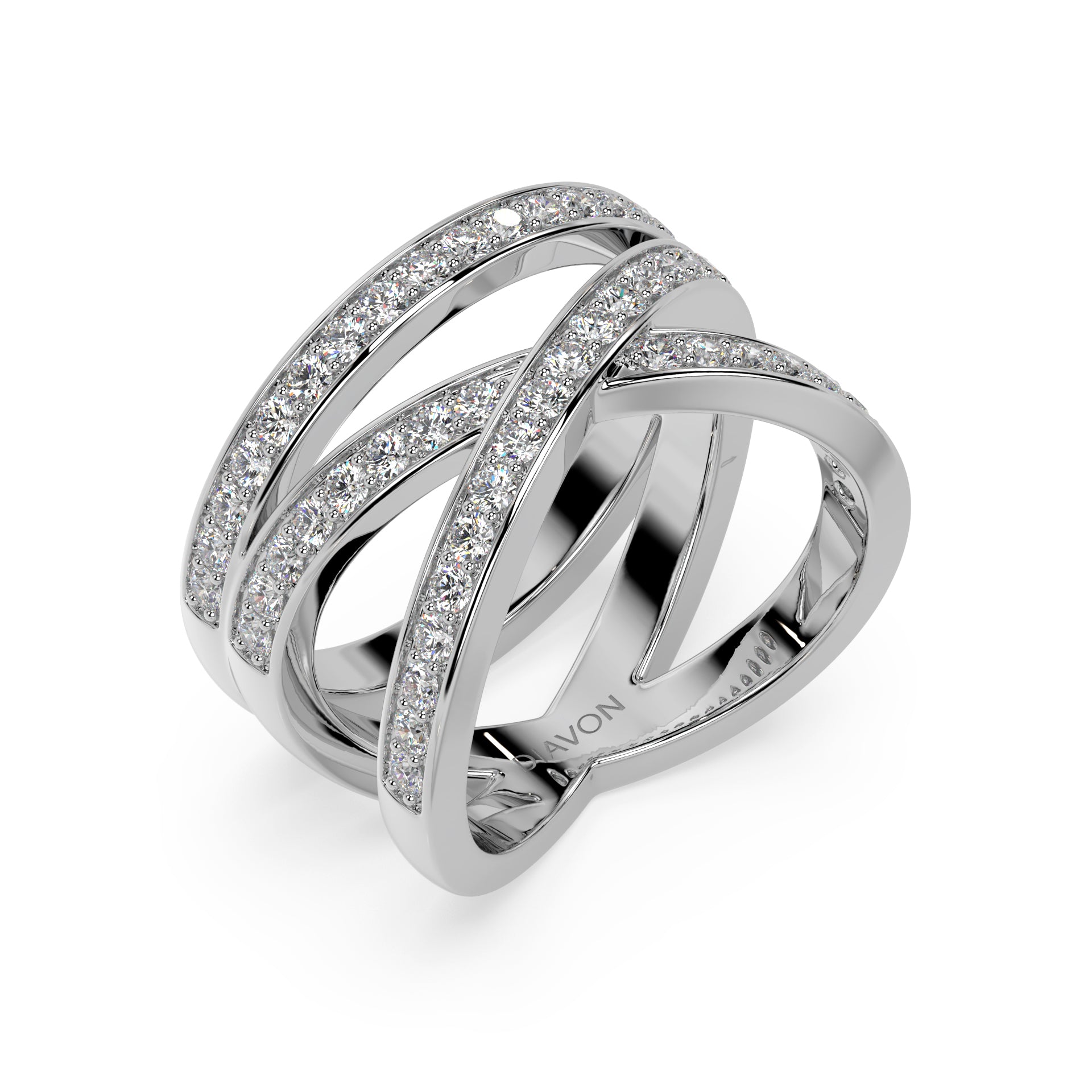 AVANT-GARD RING I PAVE