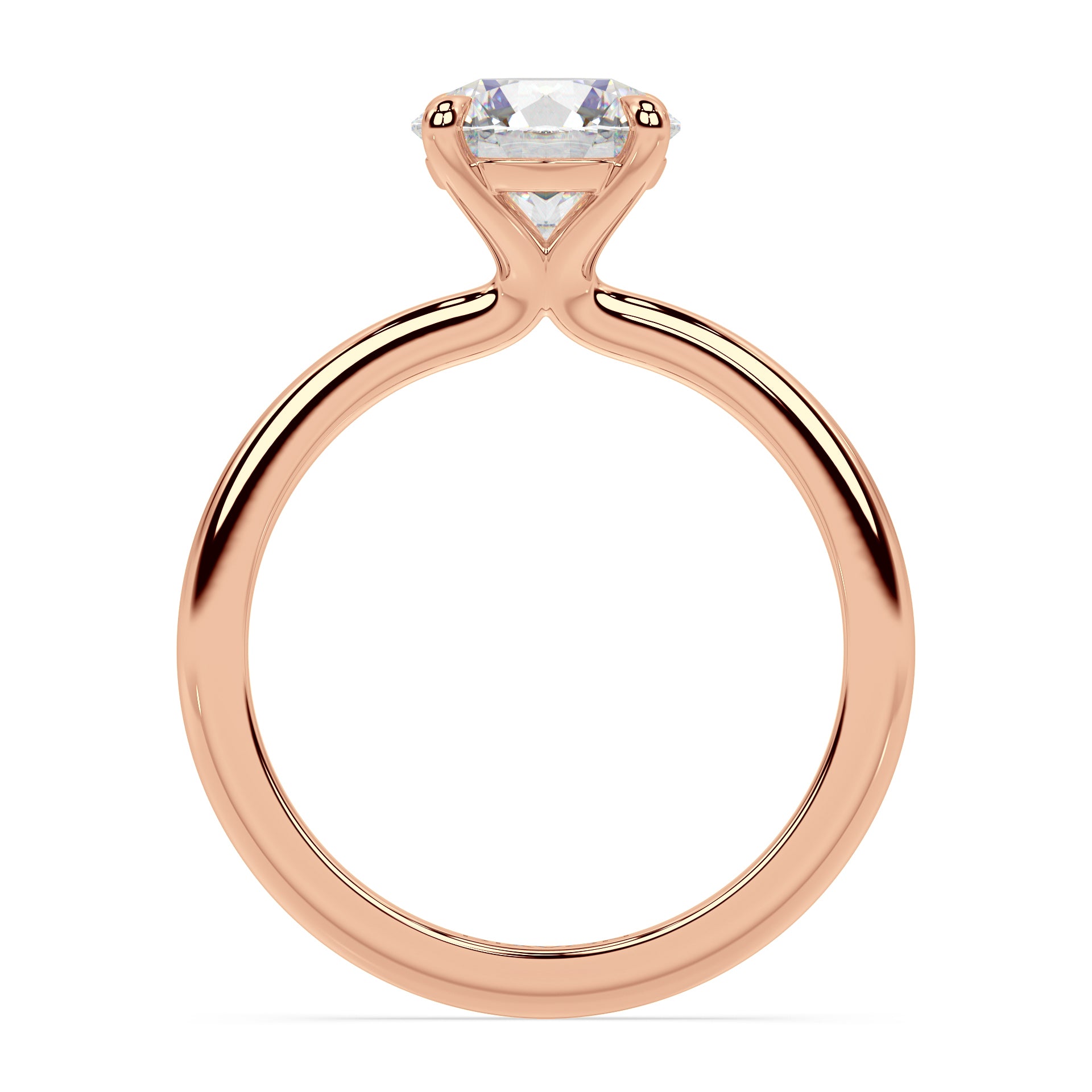 TAPERED SOLITAIRE RING I ROUND
