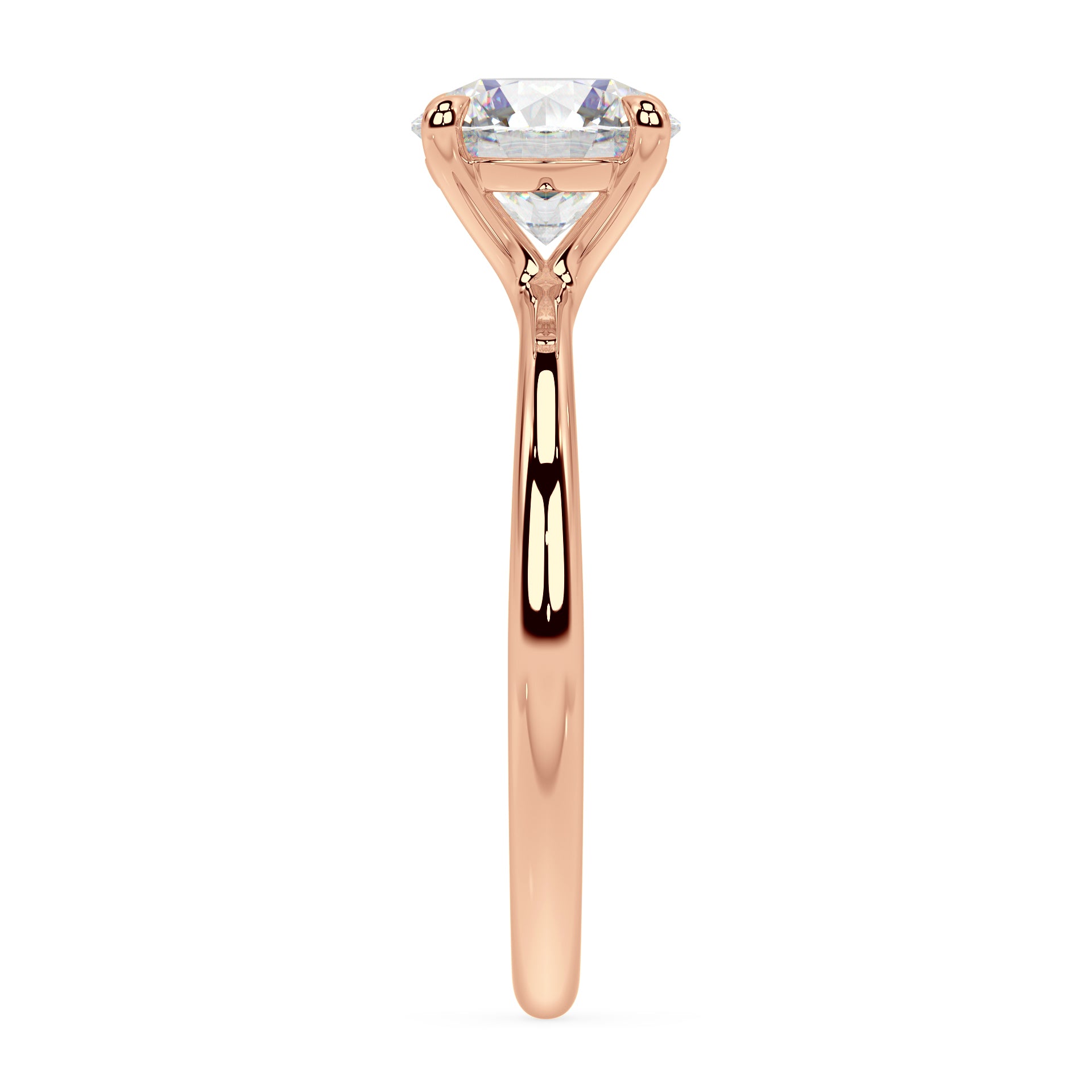 TAPERED SOLITAIRE RING I ROUND
