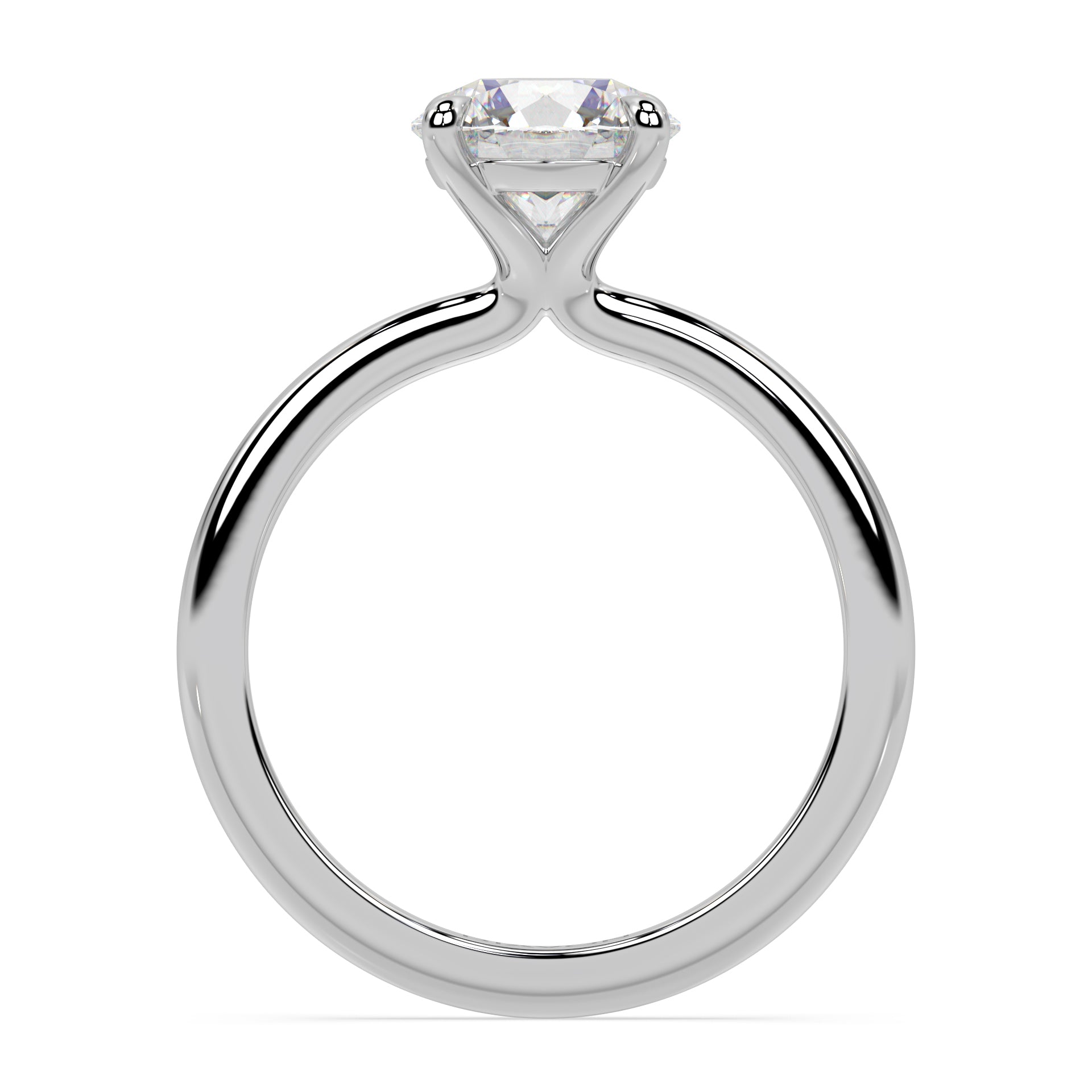 TAPERED SOLITAIRE RING I ROUND