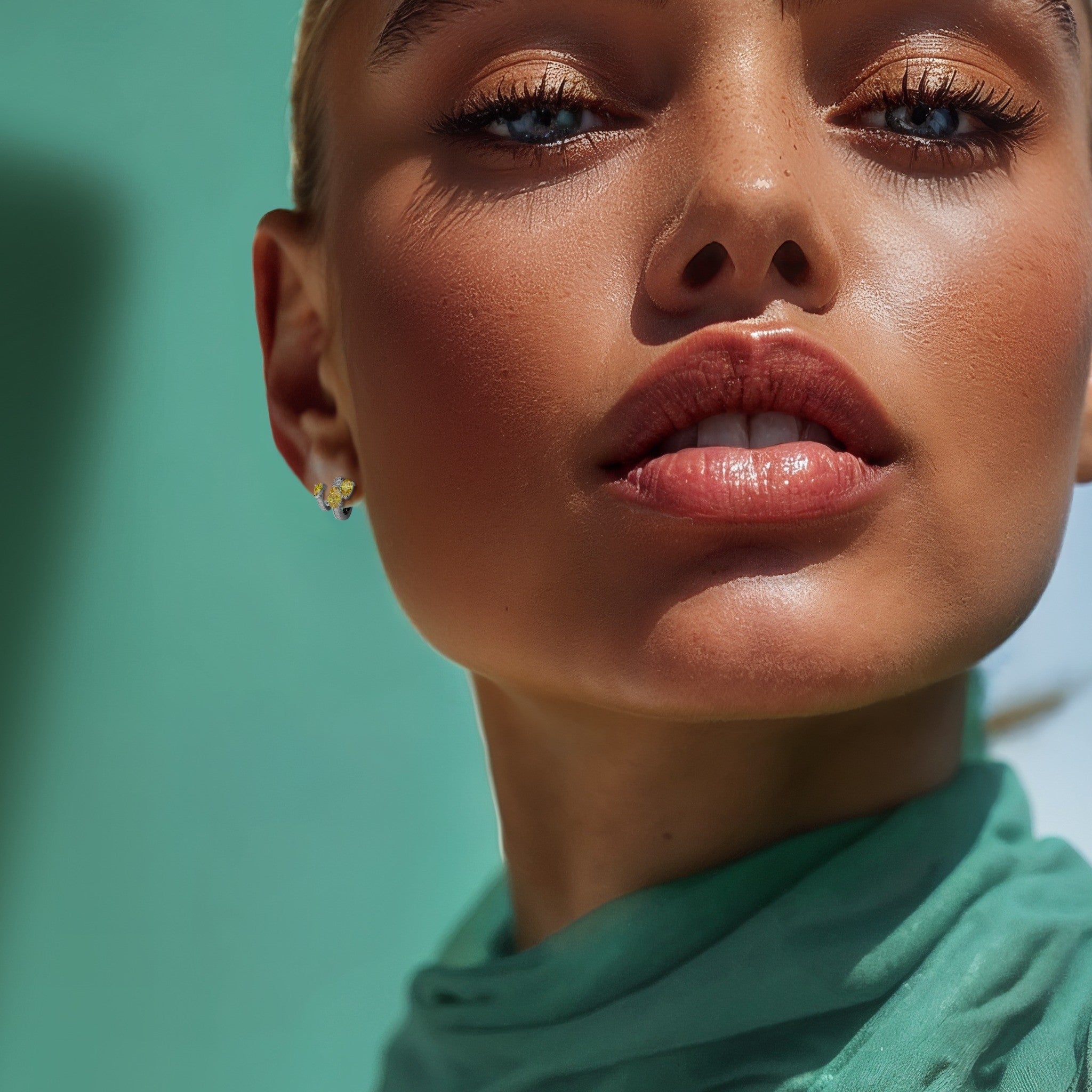 Floating Pavé Hoop Earrings