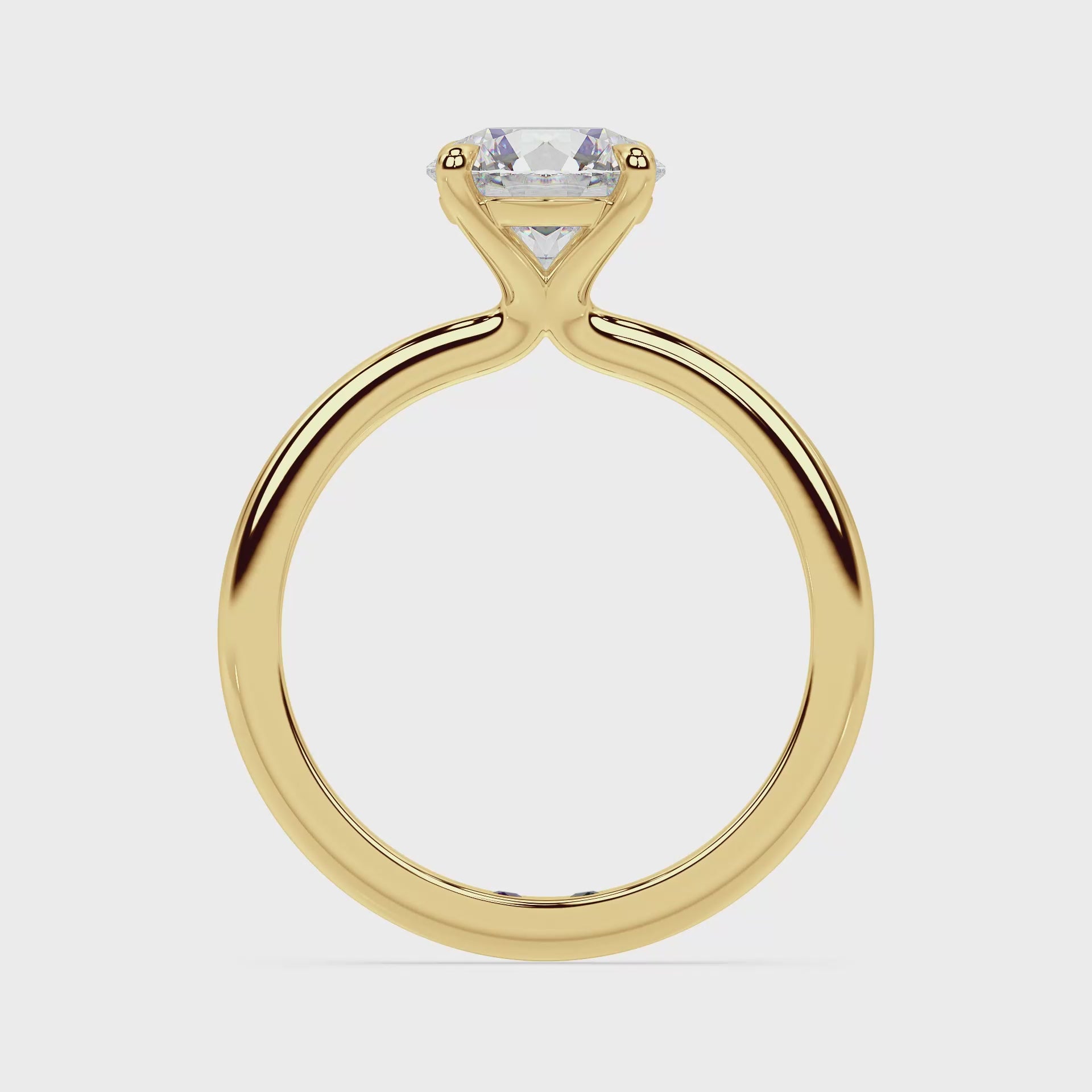 TAPERED SOLITAIRE RING I ROUND