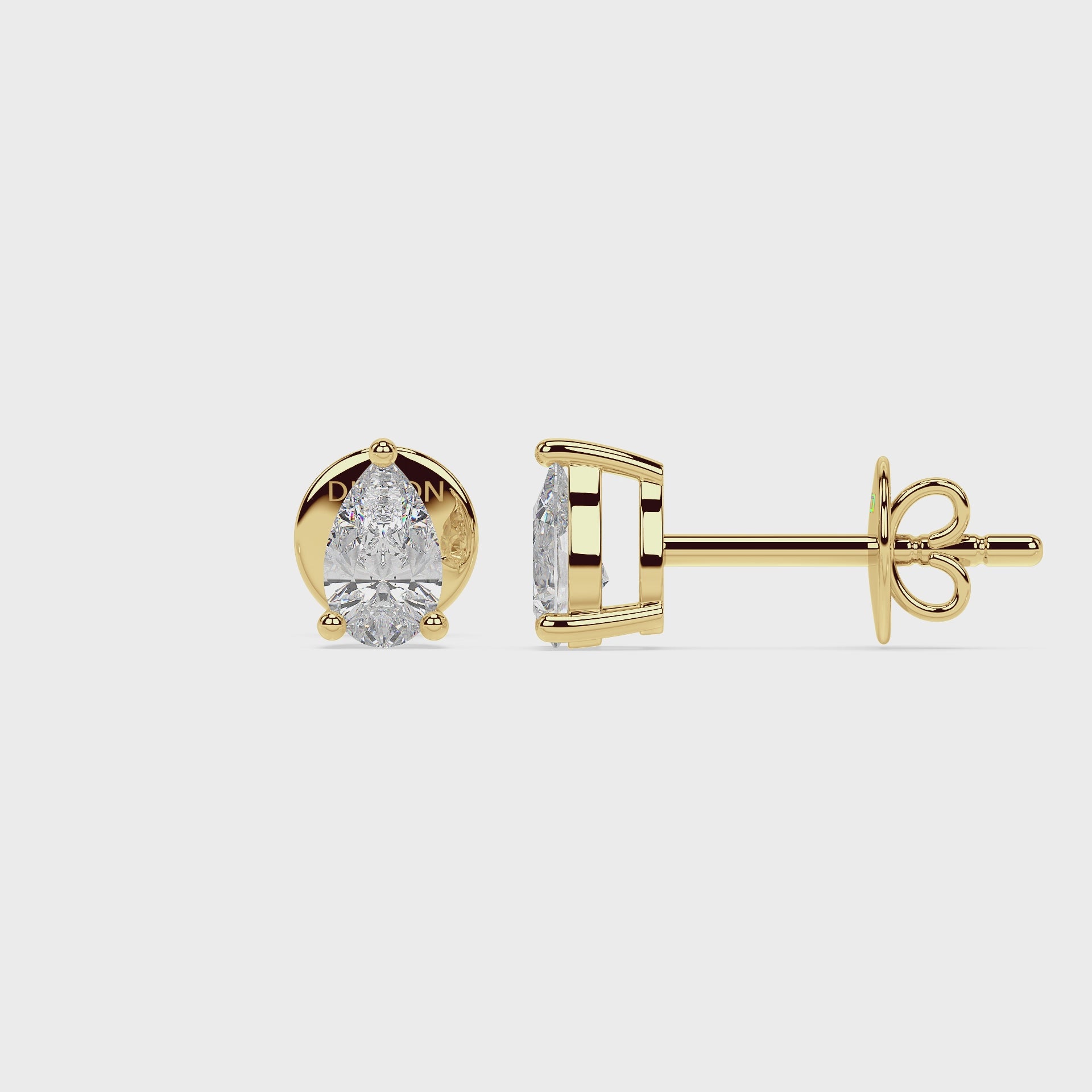 ESSENTIAL SOLITAIRE STUDS I PEAR