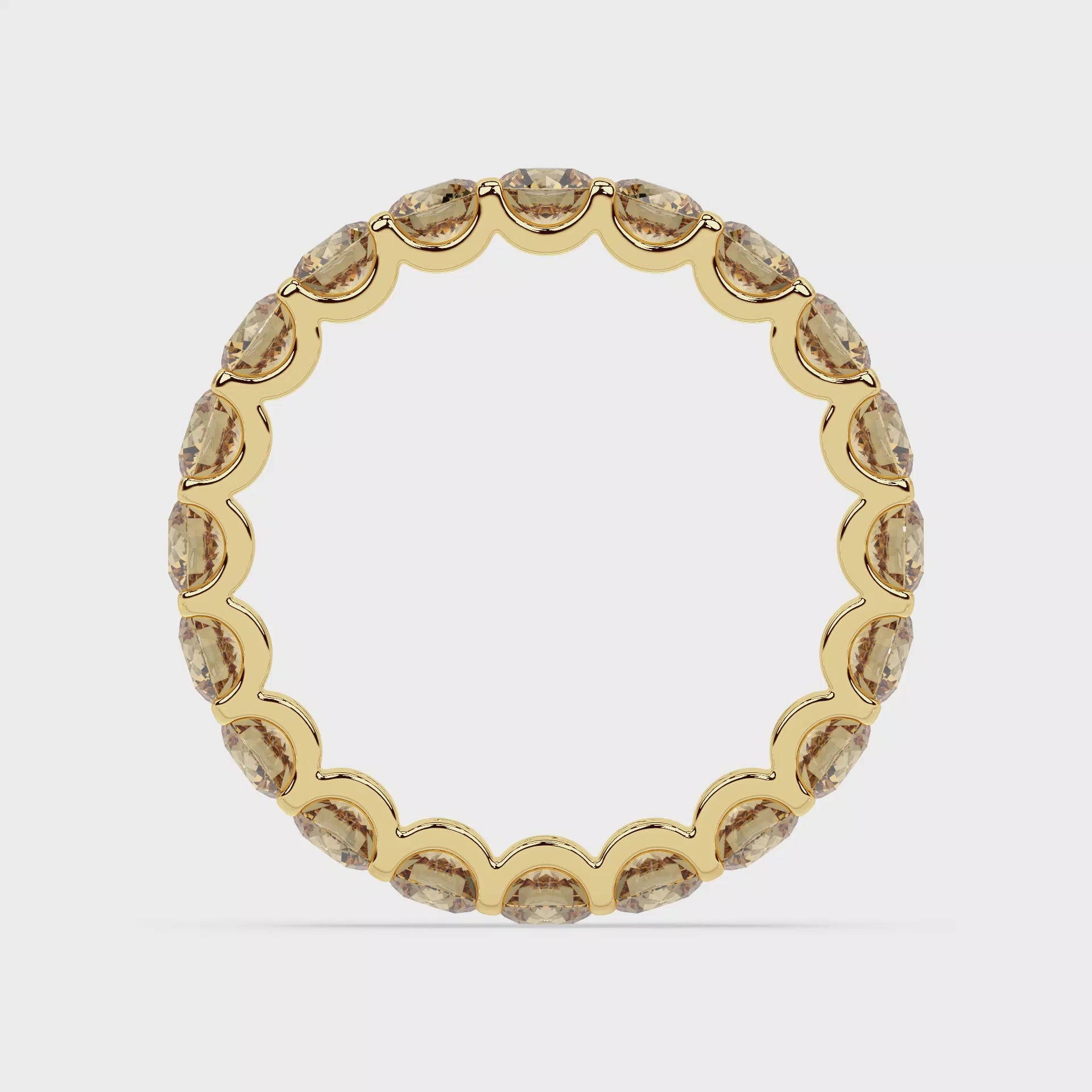 CHAMPAGNE MODERN MEMORY RING I ROUND