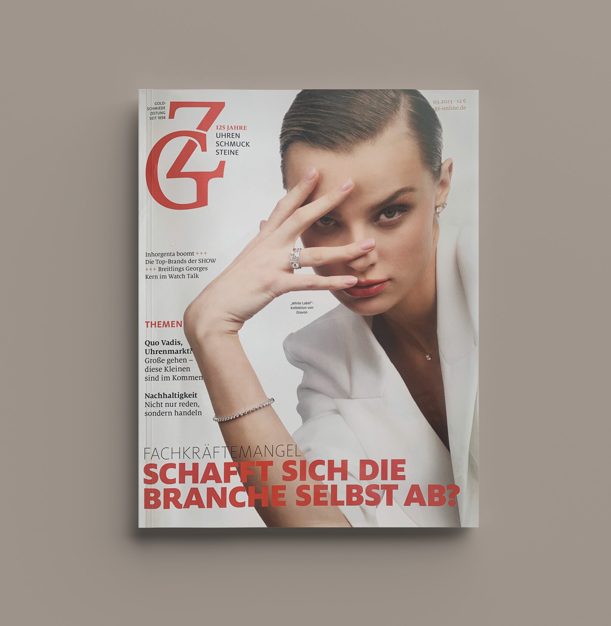 DIAVON auf dem Cover der Goldschmiede Zeitung Ausgabe 3/23