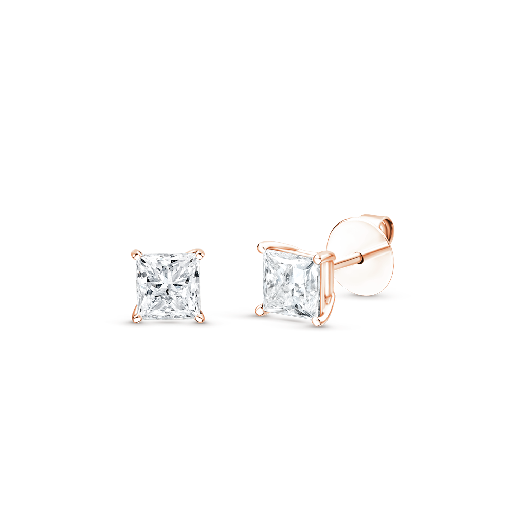 ESSENTIAL SOLITAIRE earrings | Princess