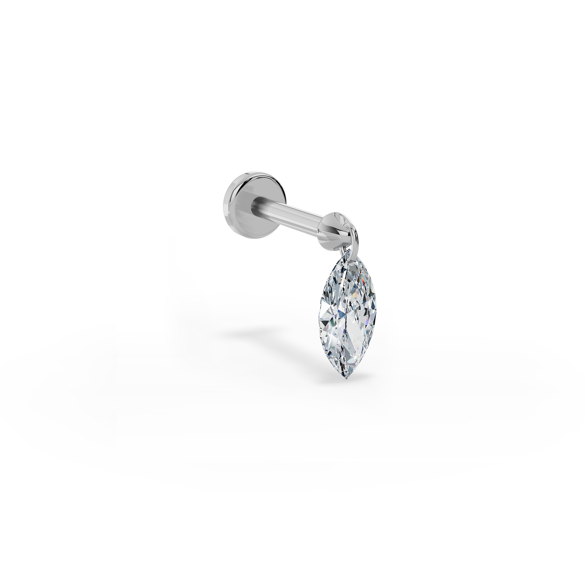 Floating Piercing Stud I Marquise