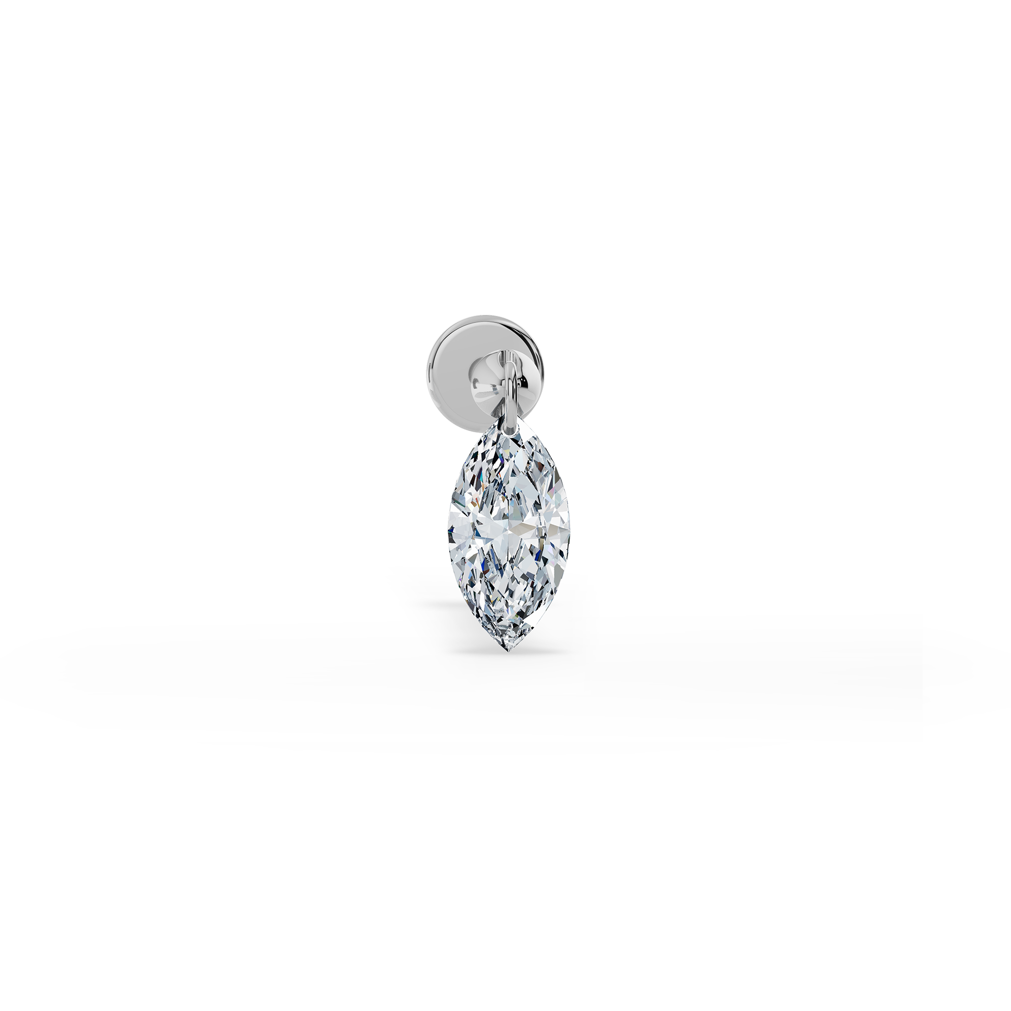 Floating Piercing Stud I Marquise