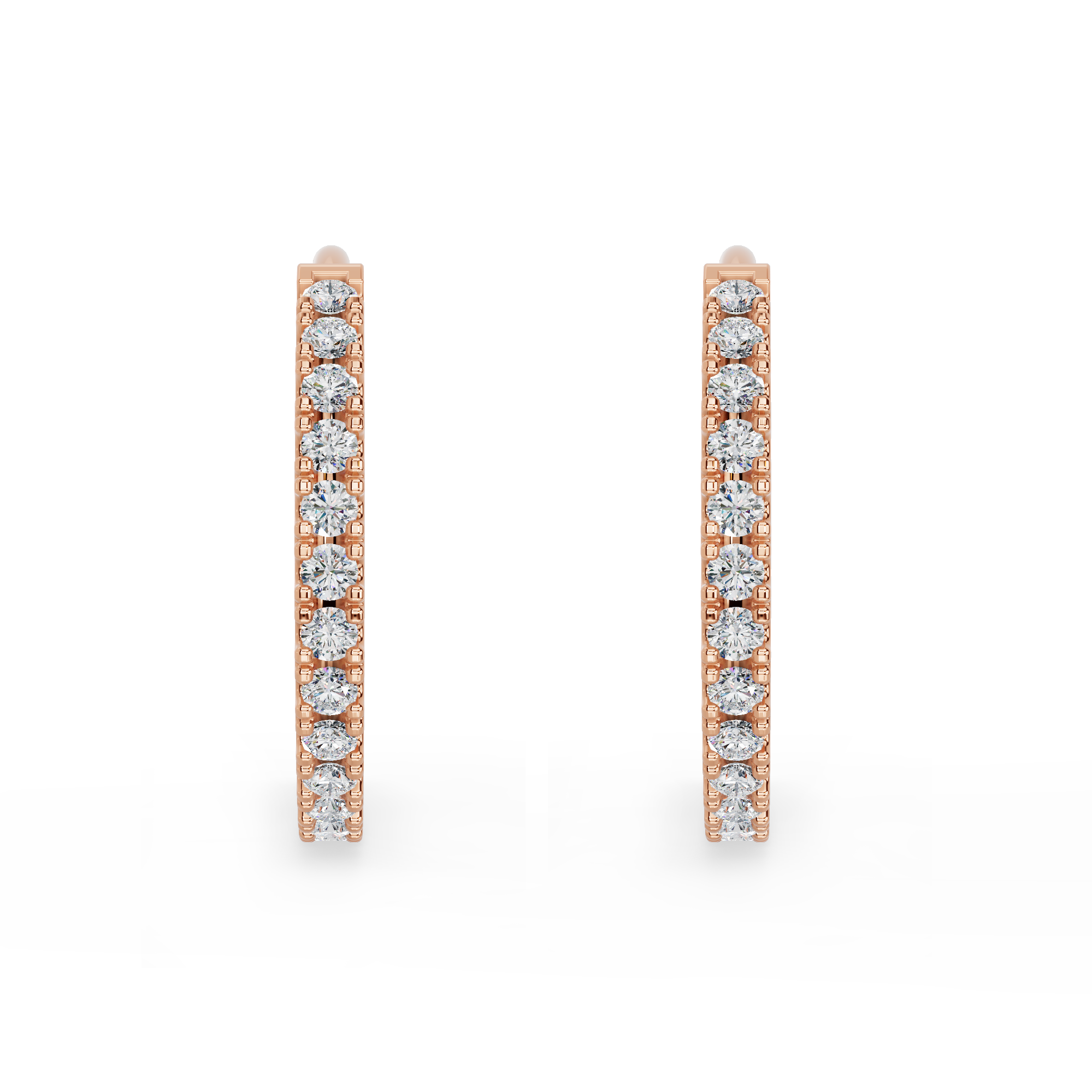 Floating Pavé Hoop Earrings