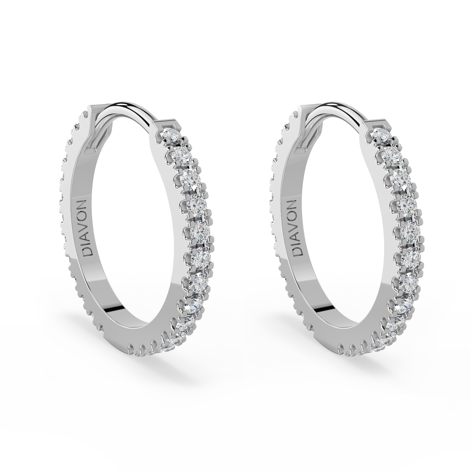 Floating Pavé Hoop Earrings