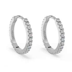 Floating Pavé Hoop Earrings