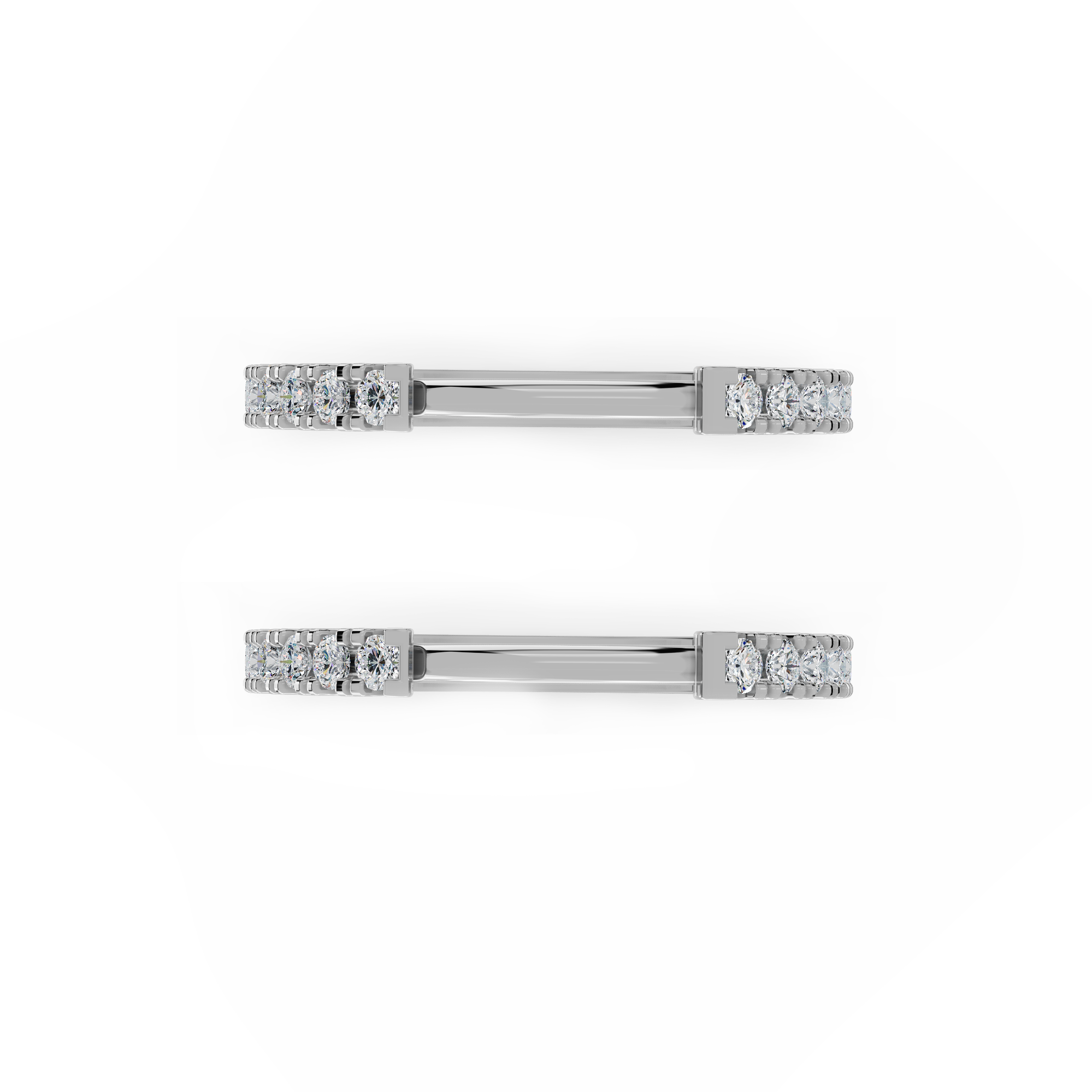 Floating Pavé Hoop Earrings