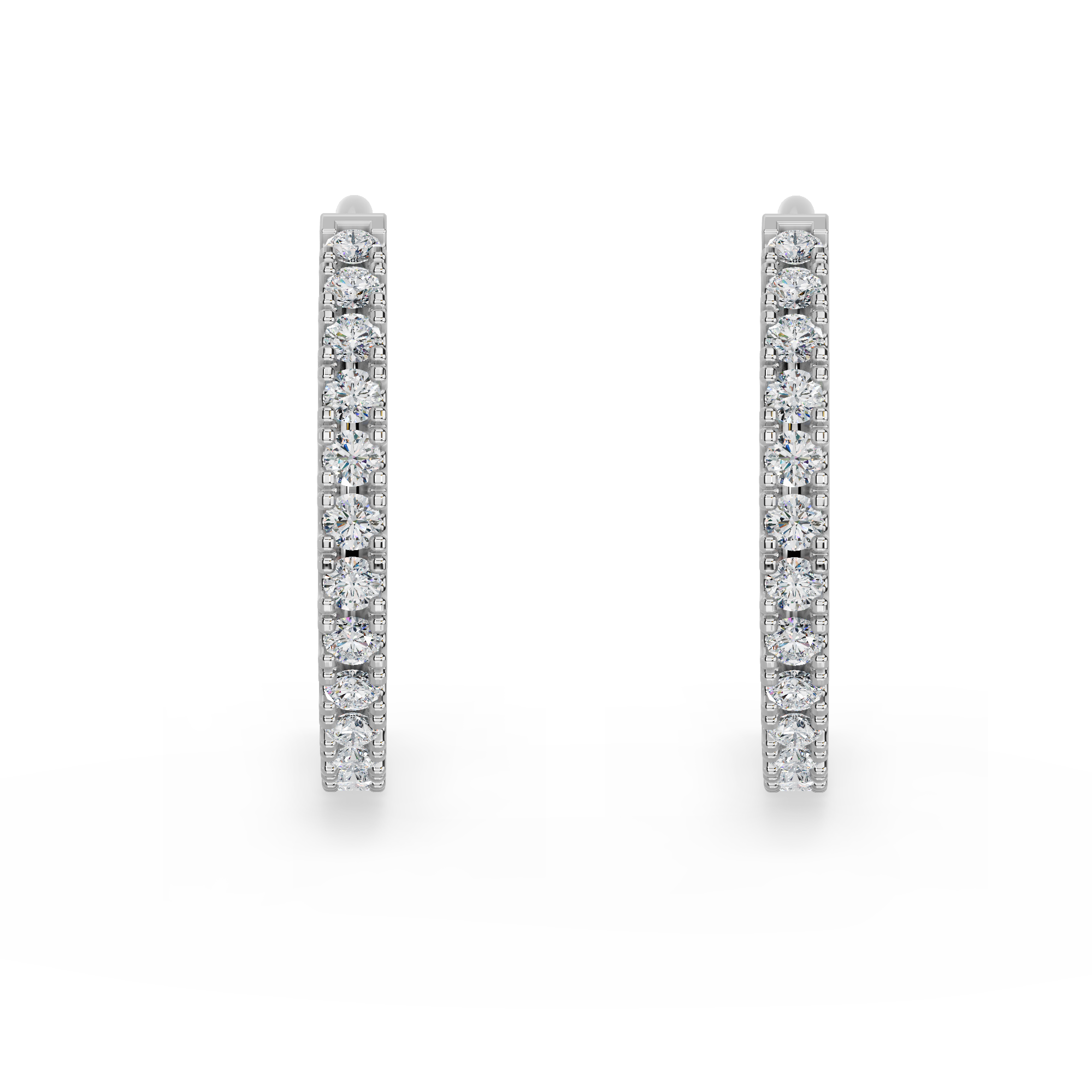 Floating Pavé Hoop Earrings