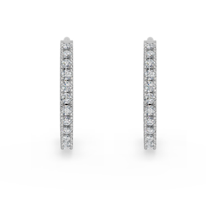 Floating Pavé Hoop Earrings