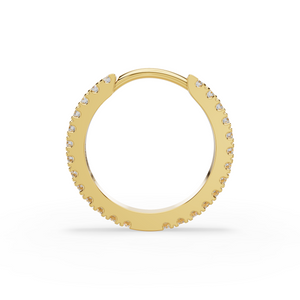 Floating Pavé Hoop Earrings