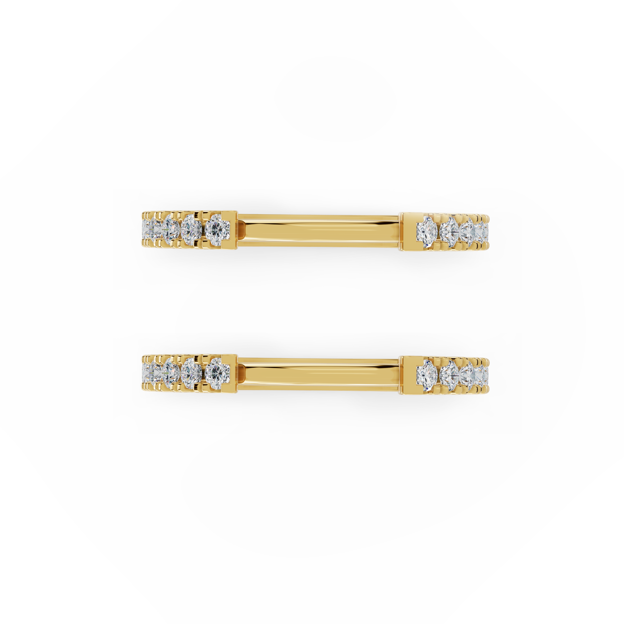 Floating Pavé Hoop Earrings