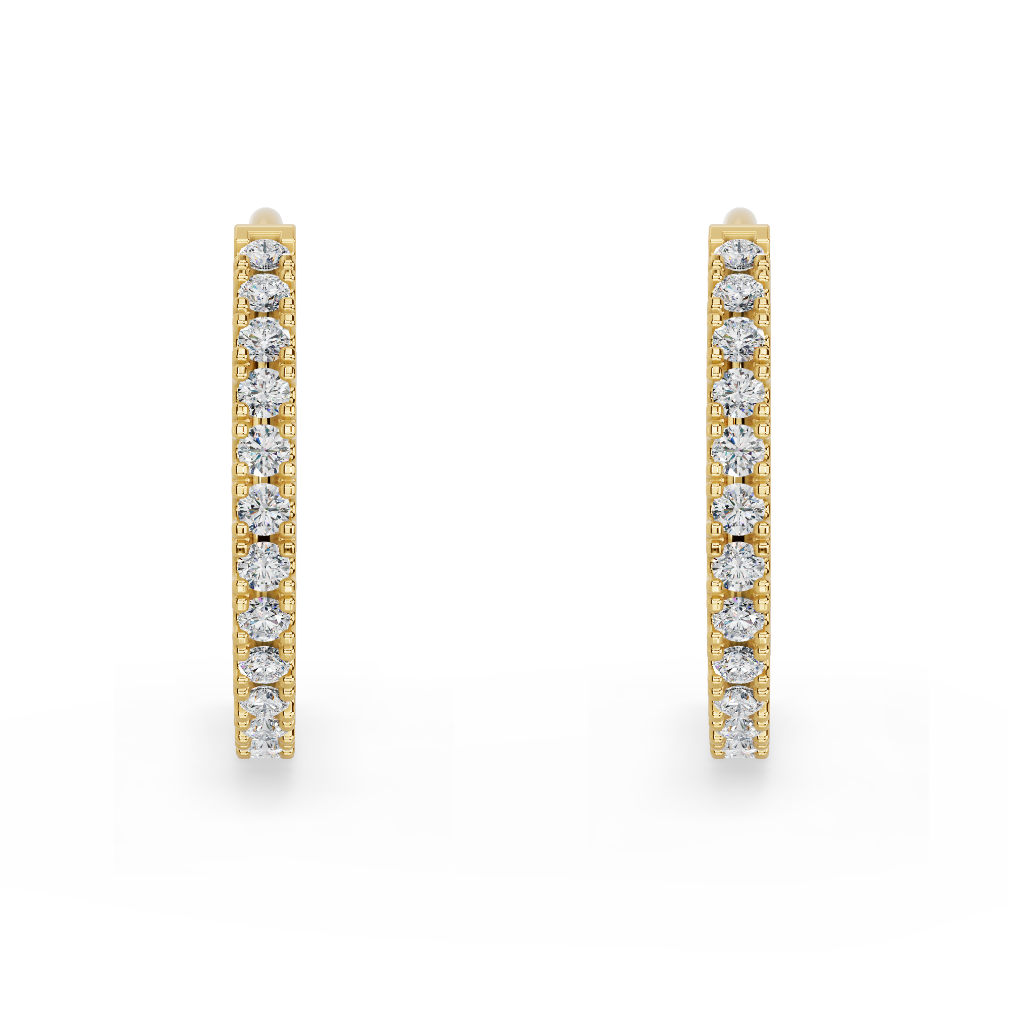 Floating Pavé Hoop Earrings