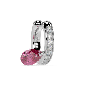 Floating Pavé Hoop Earrings
